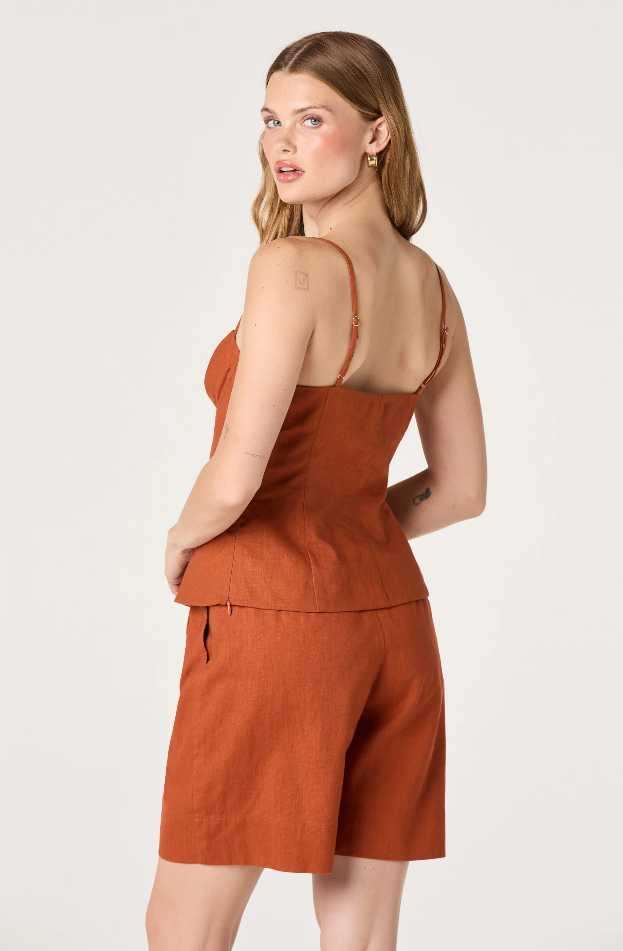 Koda Linen Bustier Crop Top - Image 4