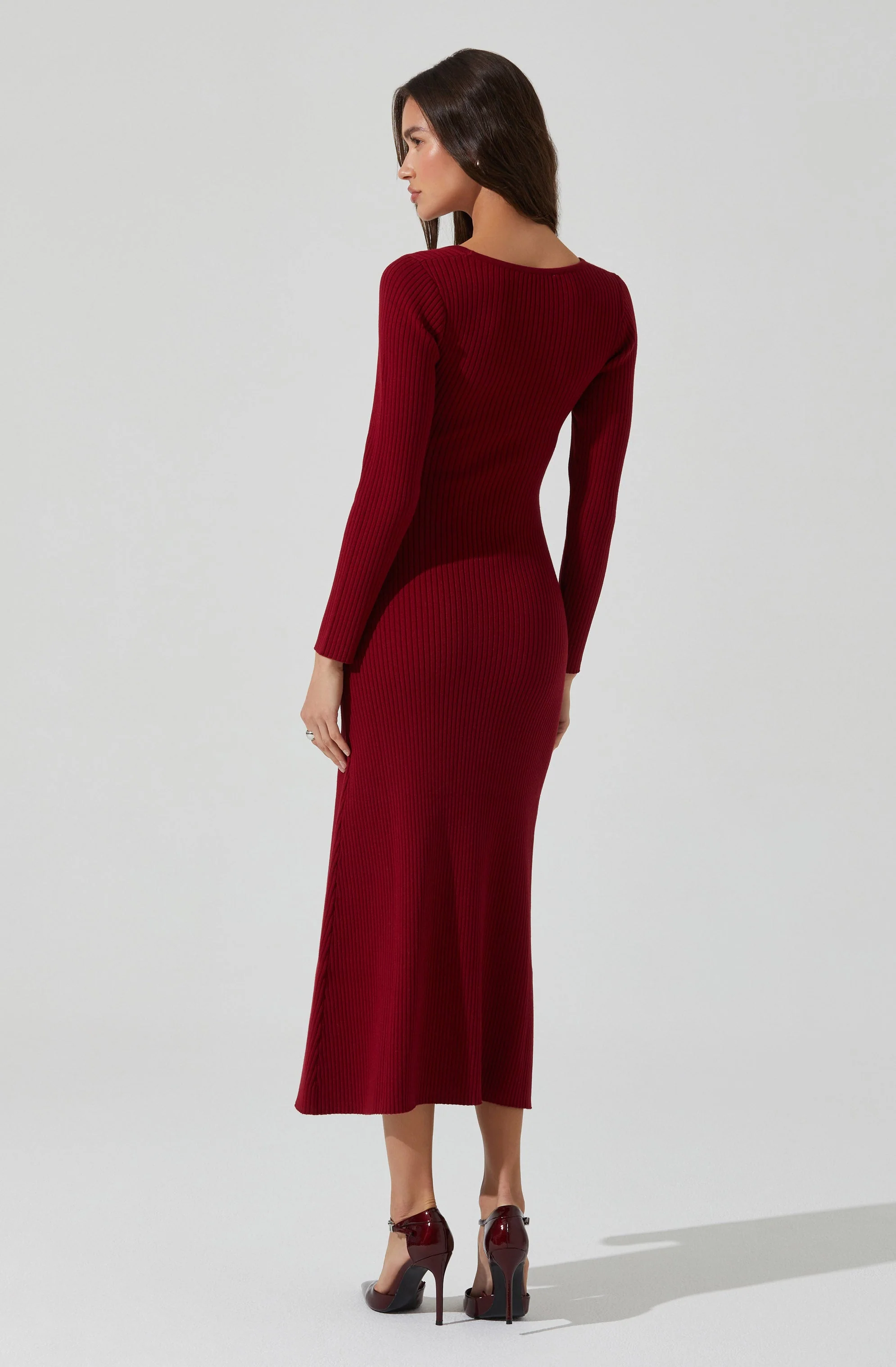 Kylie Ribbed Midi Sweater Dress - Image 5