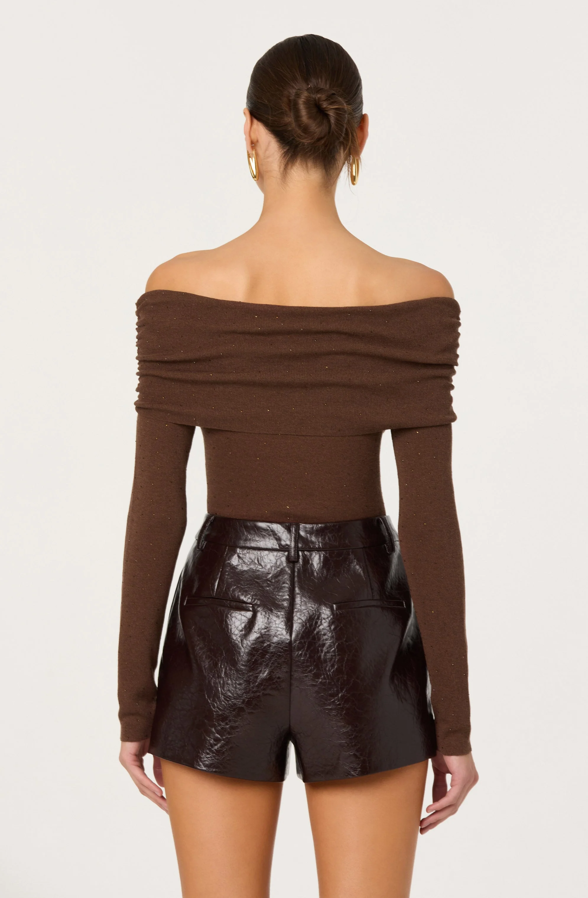 Kylin Off Shoulder Rhinestone Sweater - Image 10