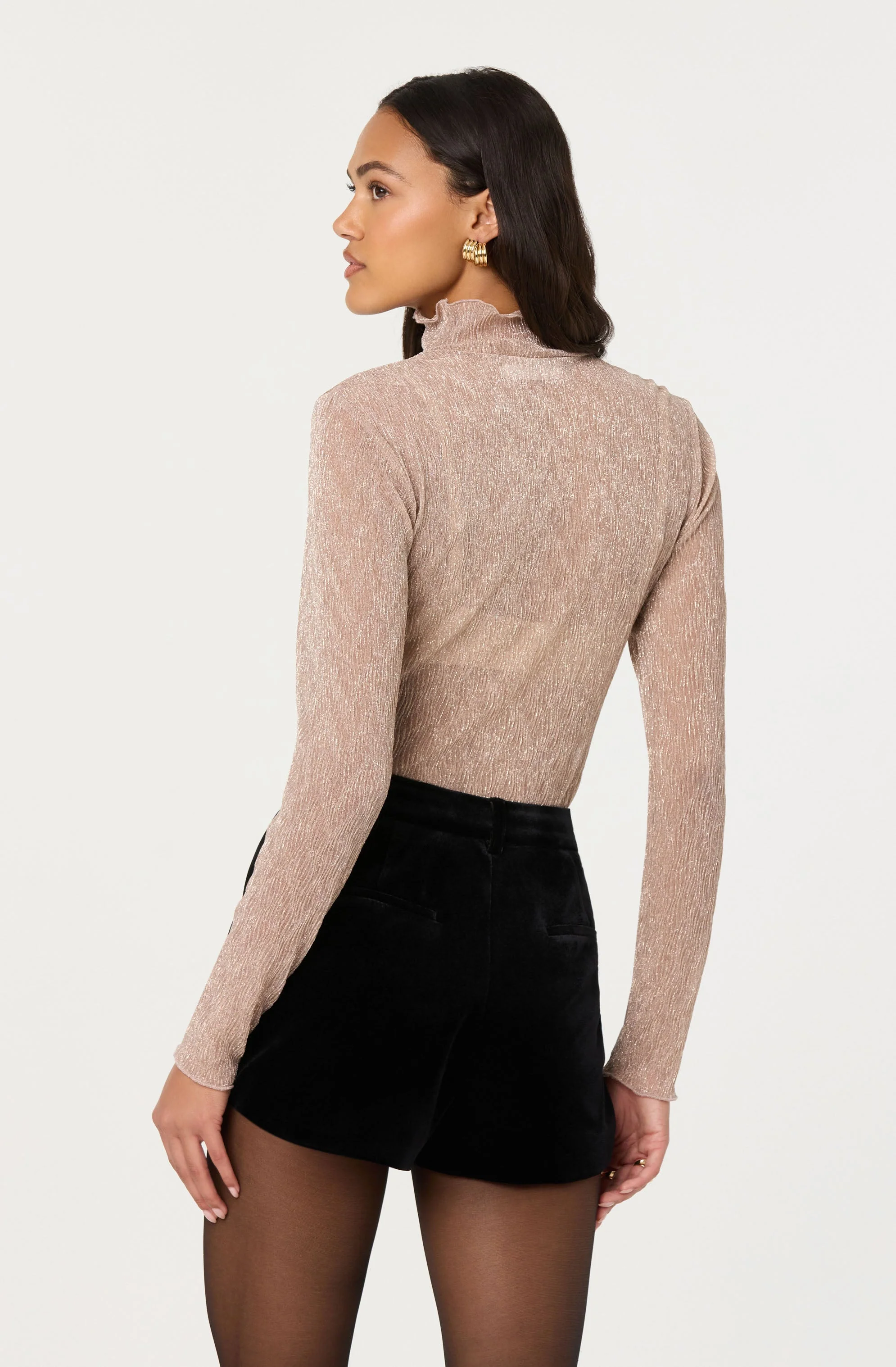 Kyra Sheer Metallic Top - Image 3