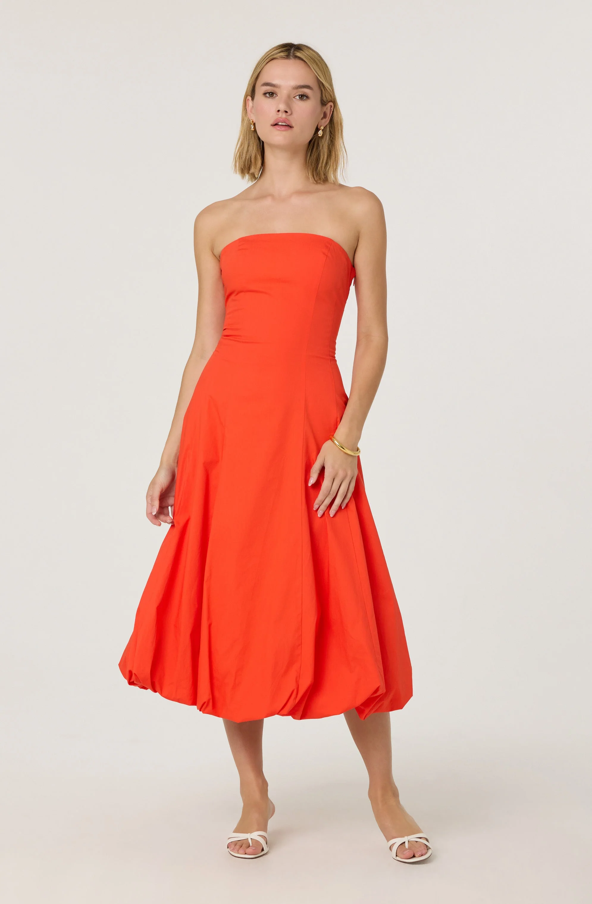 Lace Up Strapless Bubble Dress - Image 10