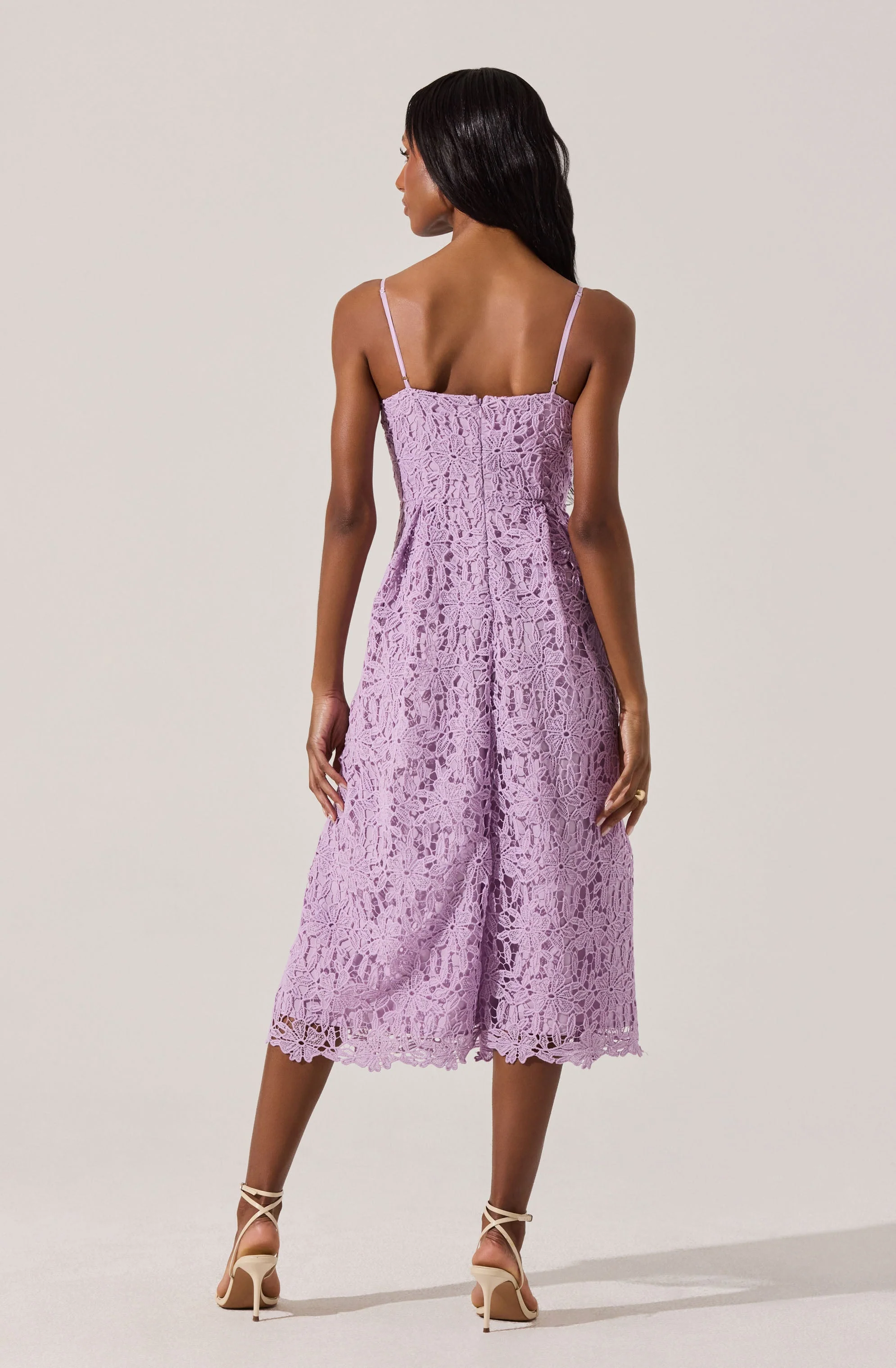 Floral Lace Midi Dress - Image 18