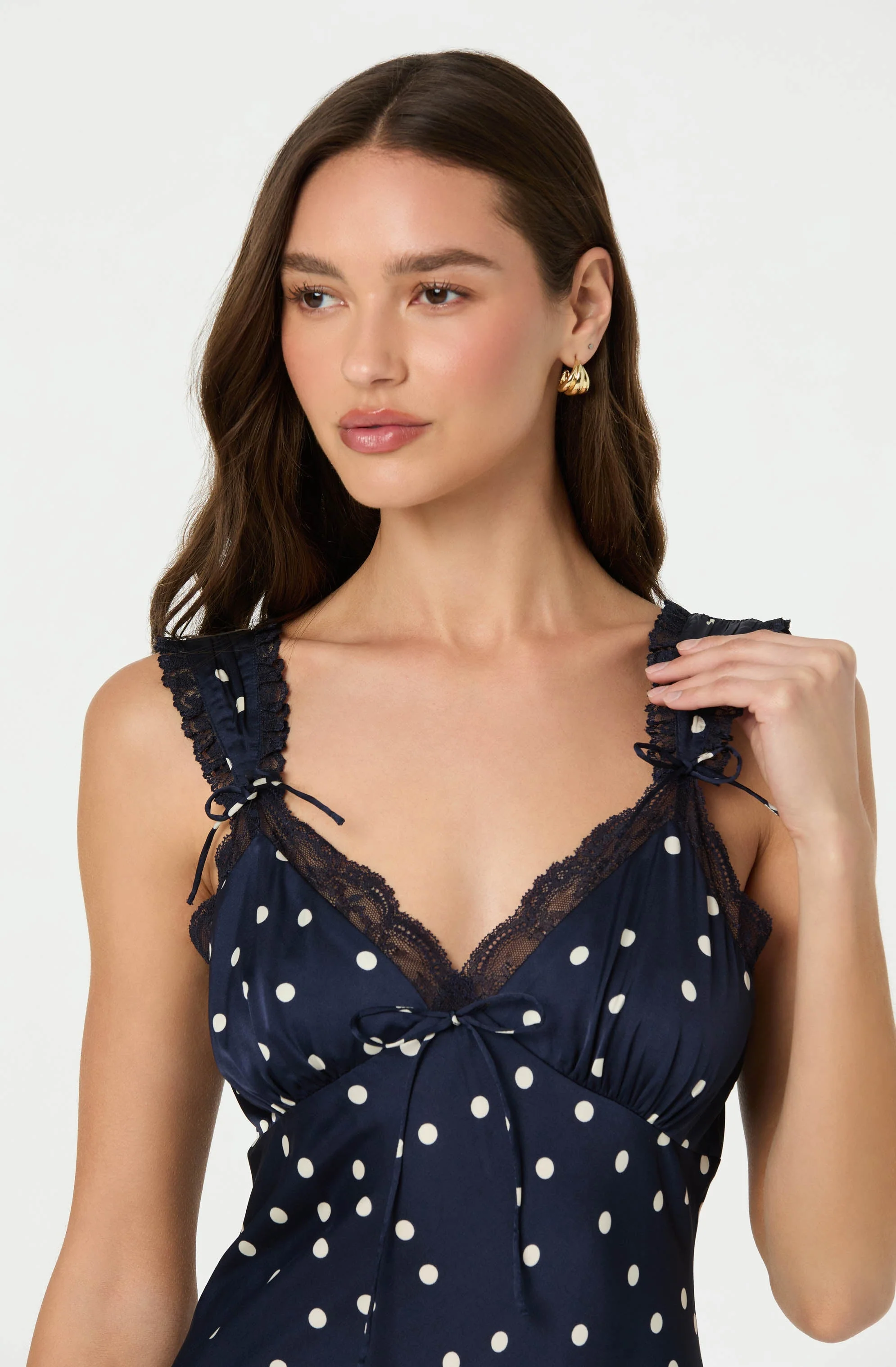 Lace Trim Midi Slip Dress - Image 10