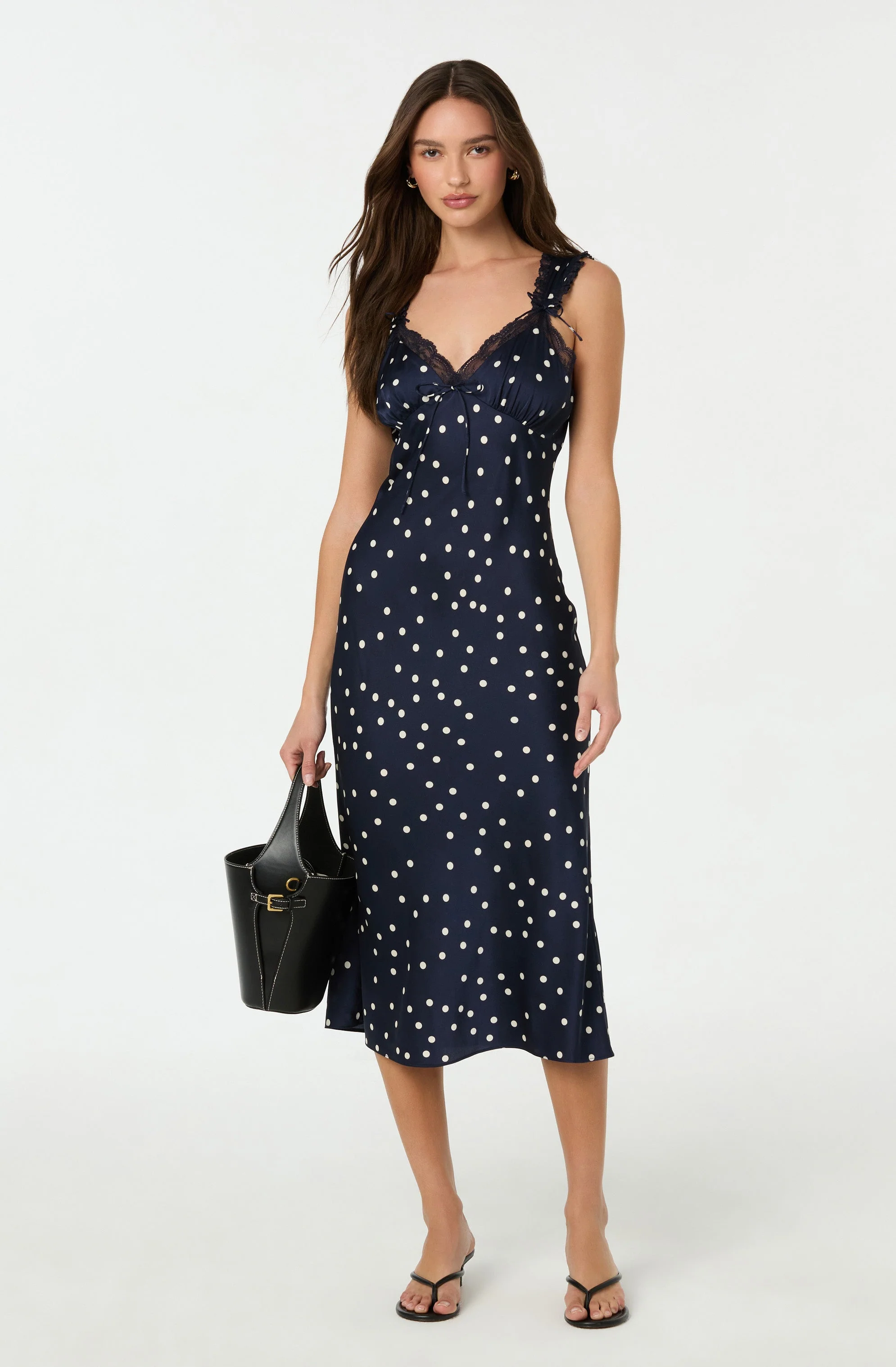 Lace Trim Midi Slip Dress - Image 7