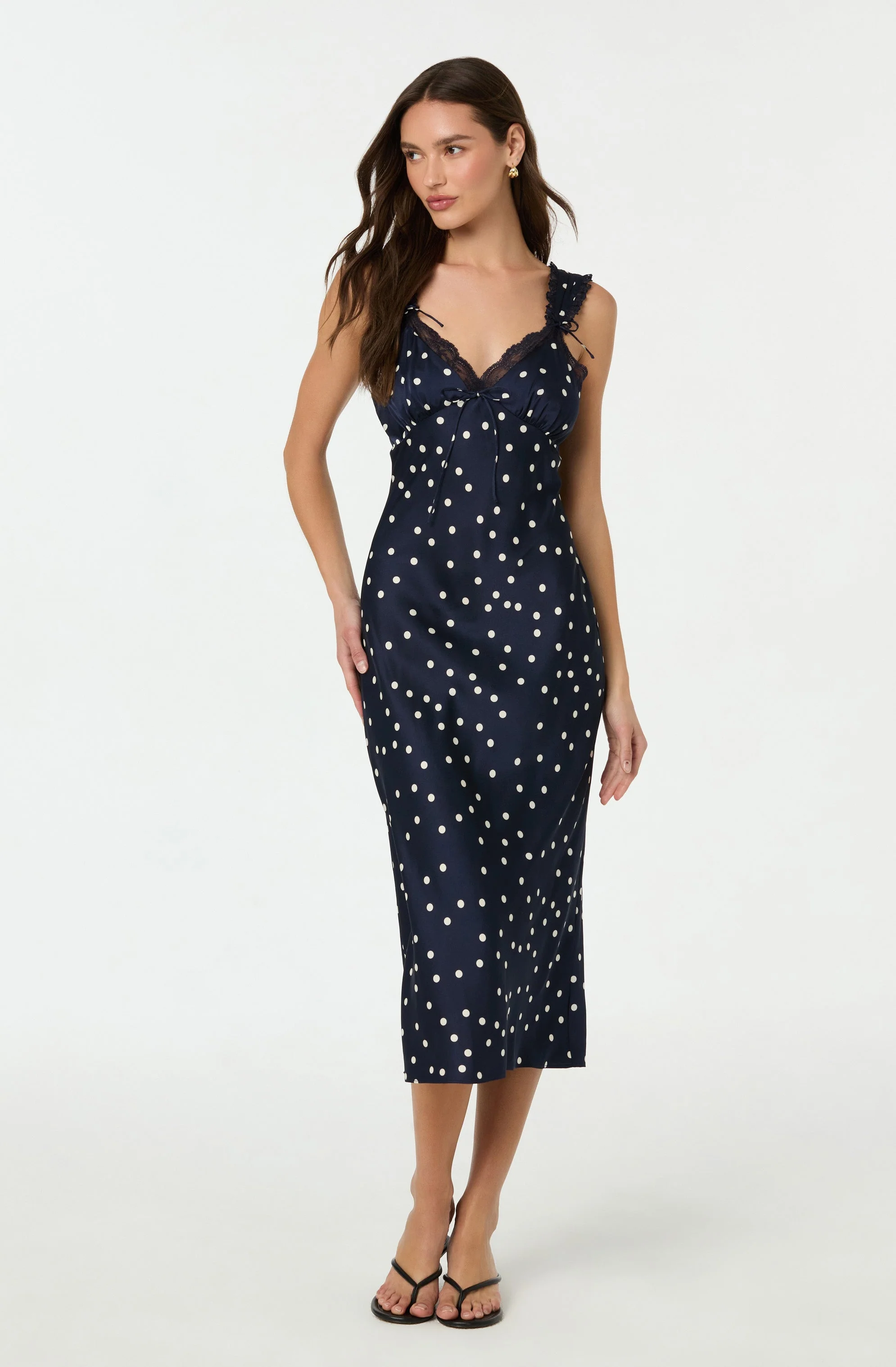 Lace Trim Midi Slip Dress - Image 8