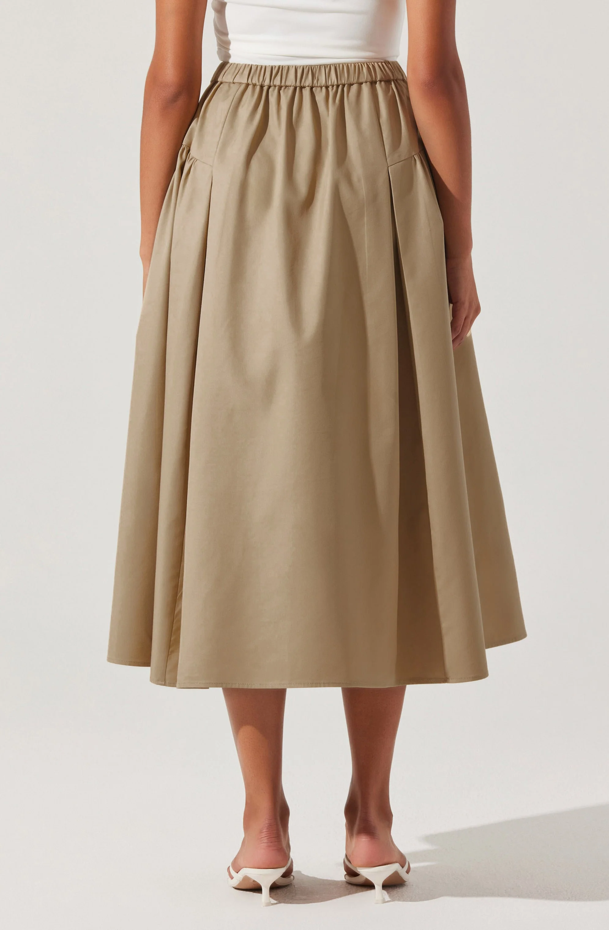 Laila Ruched Detail Midi Skirt - Image 10