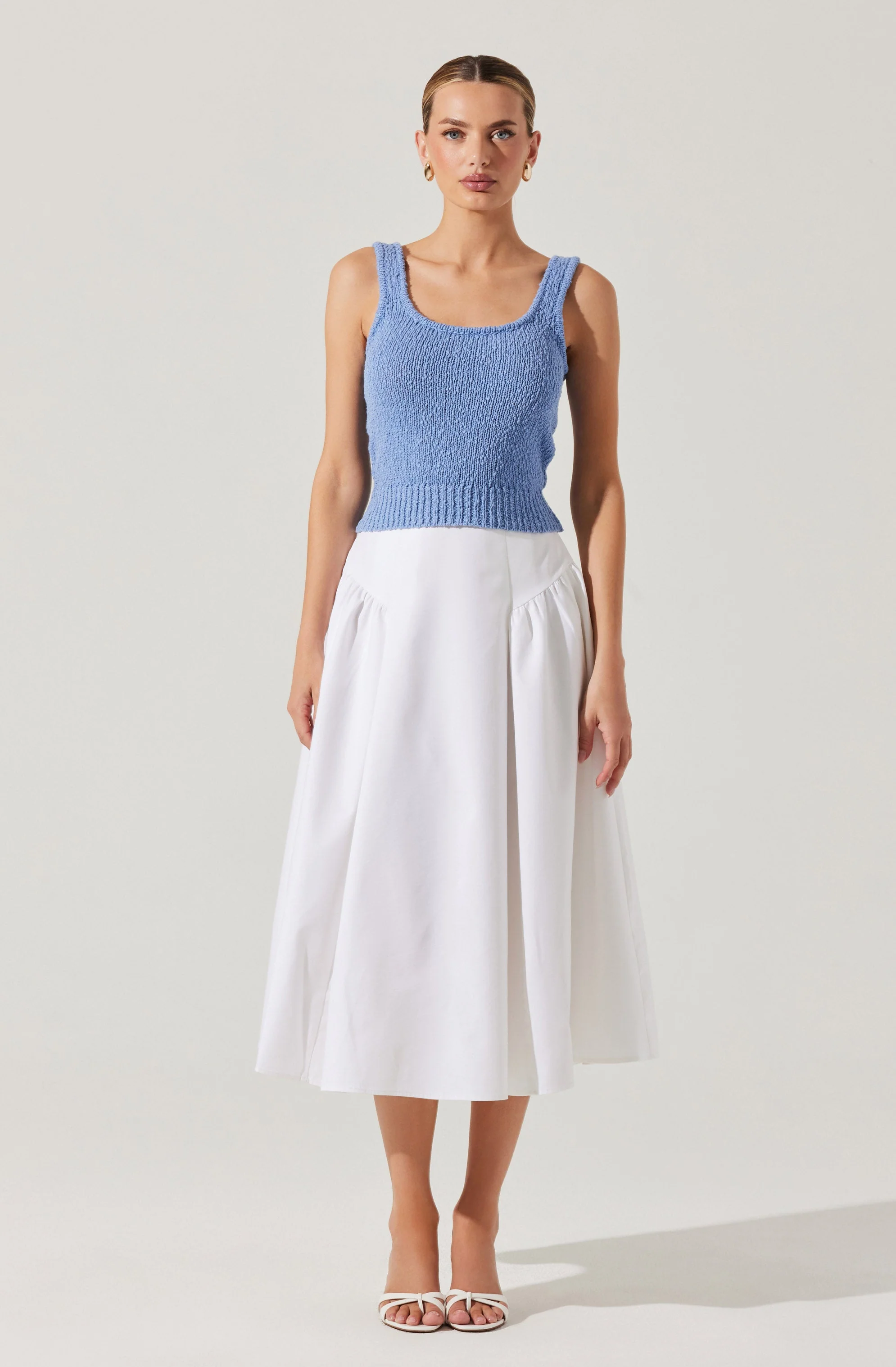 Laila Ruched Detail Midi Skirt - Image 13