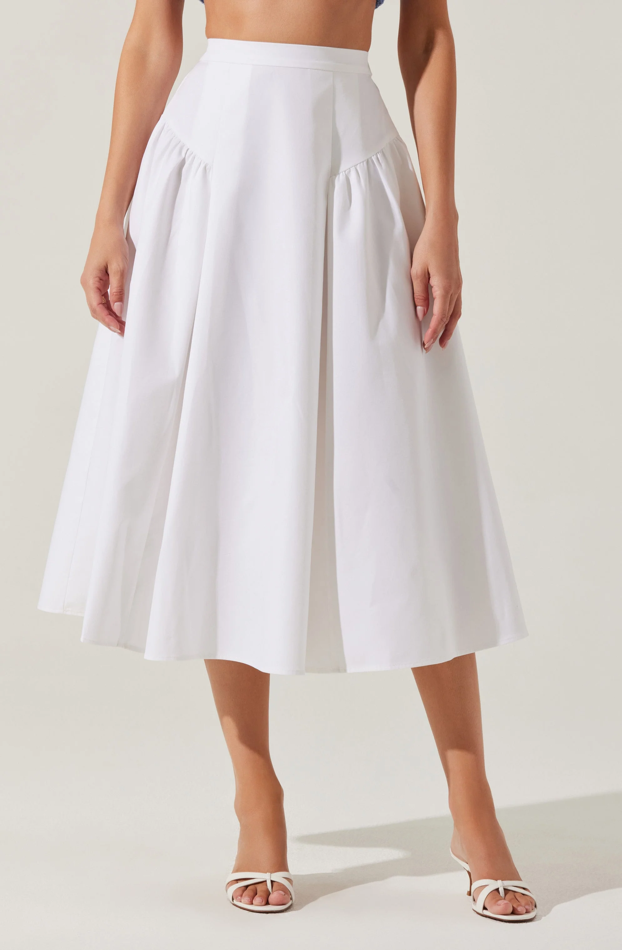 Laila Ruched Detail Midi Skirt - Image 14