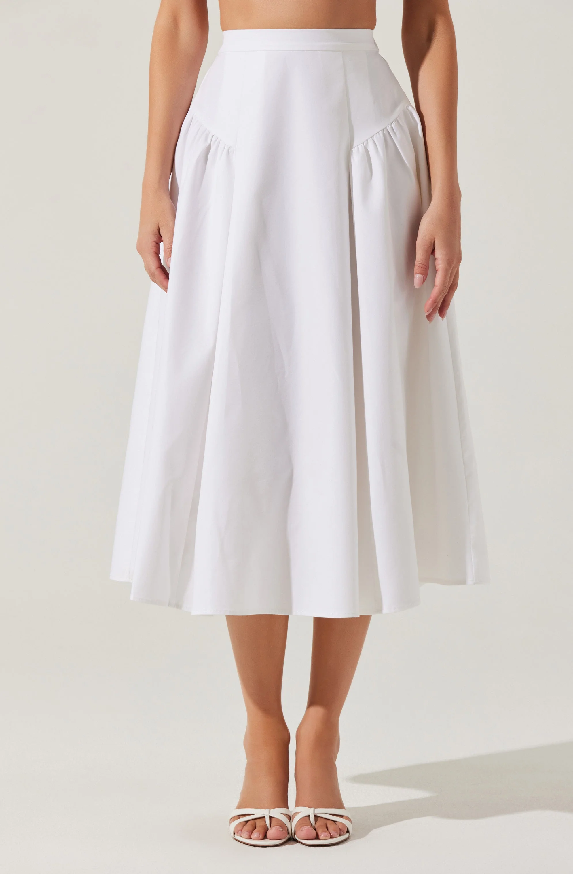 Laila Ruched Detail Midi Skirt - Image 15