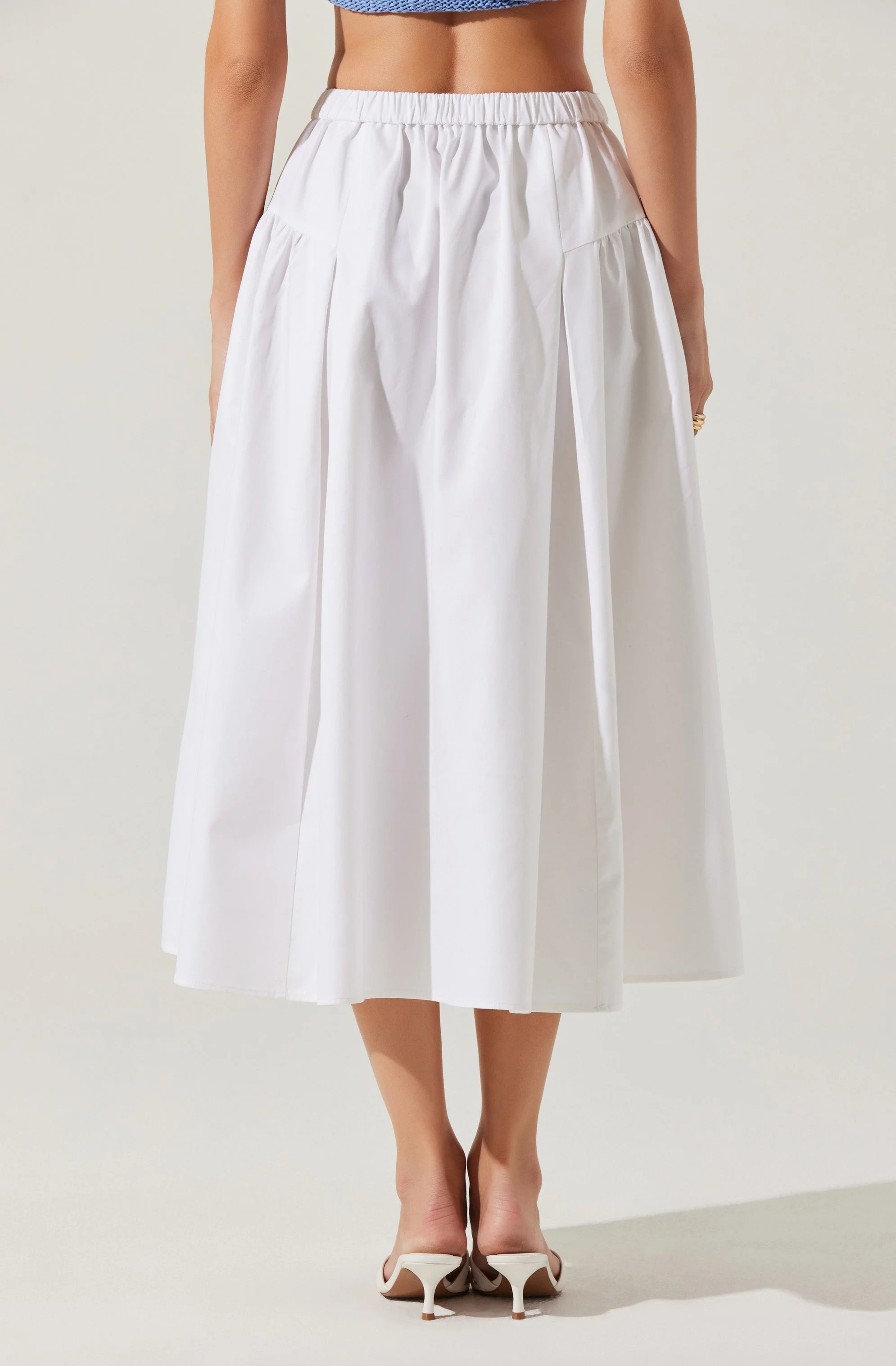 Laila Ruched Detail Midi Skirt - Image 16
