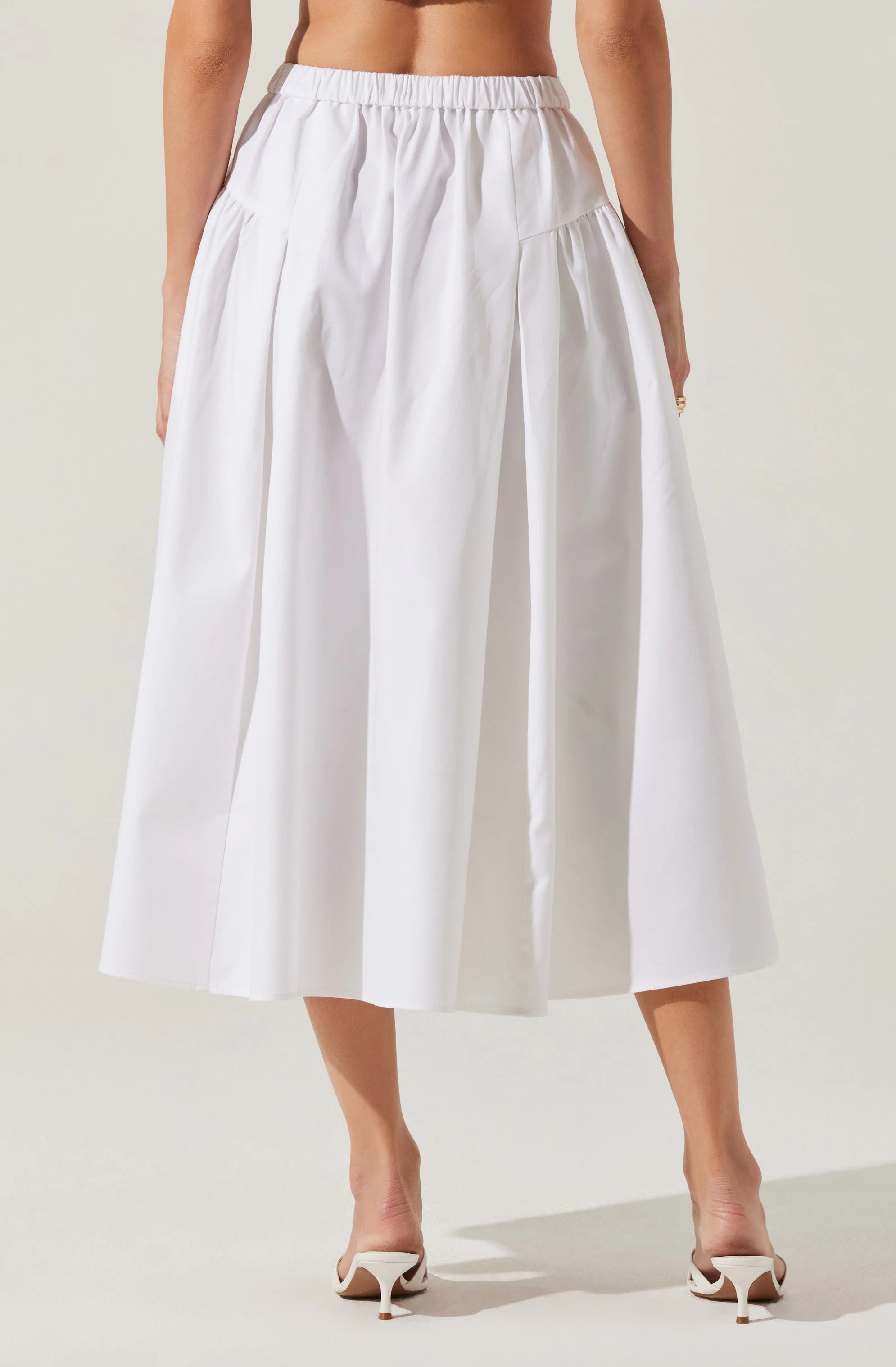 Laila Ruched Detail Midi Skirt - Image 17