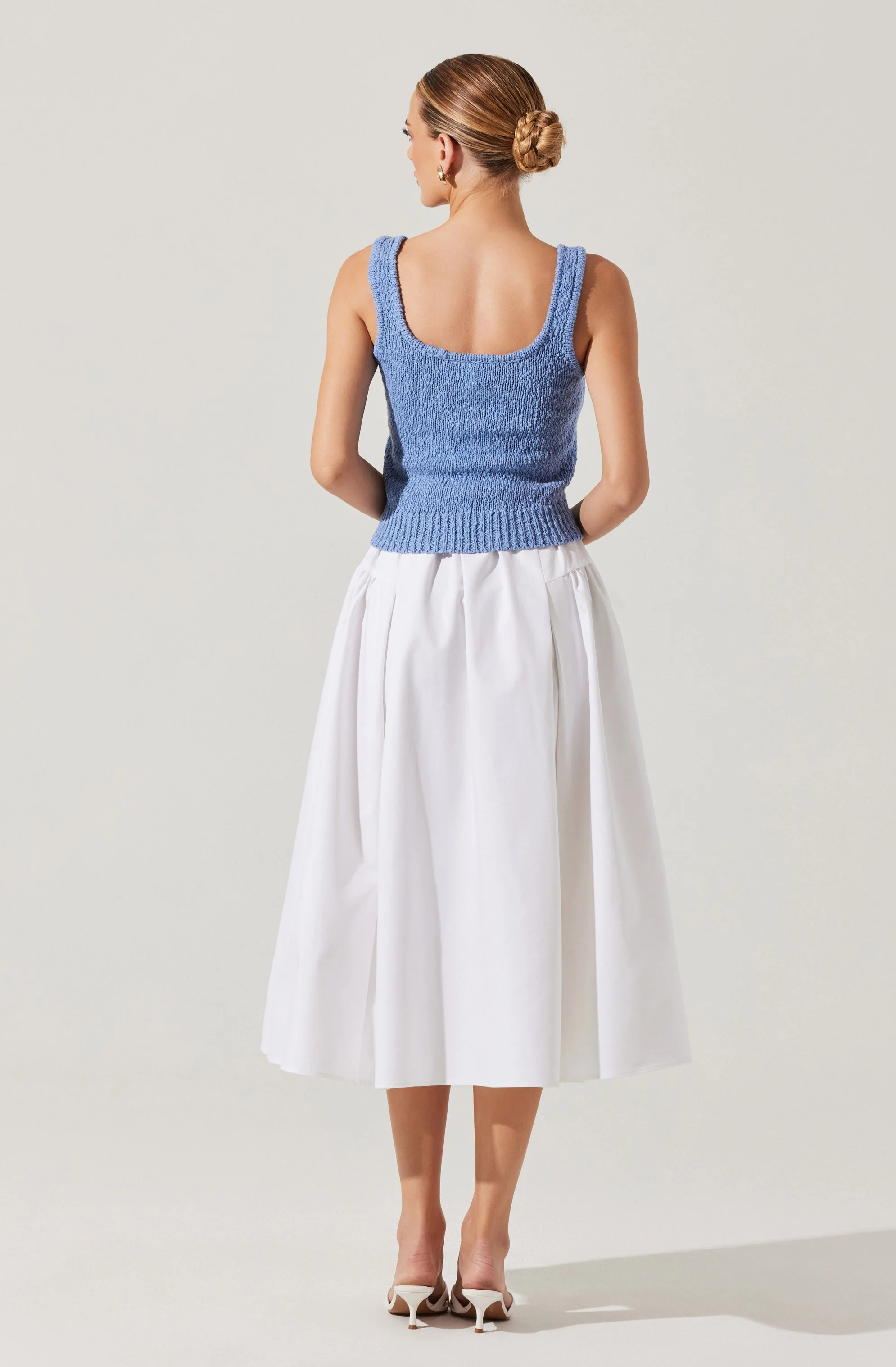 Laila Ruched Detail Midi Skirt - Image 18