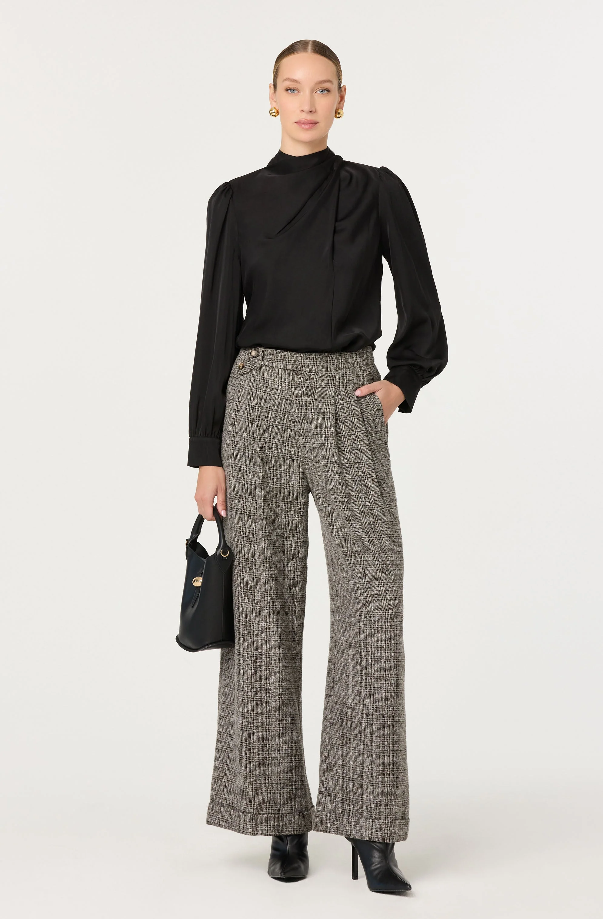 Lanie Relaxed Tweed Trousers - Image 5