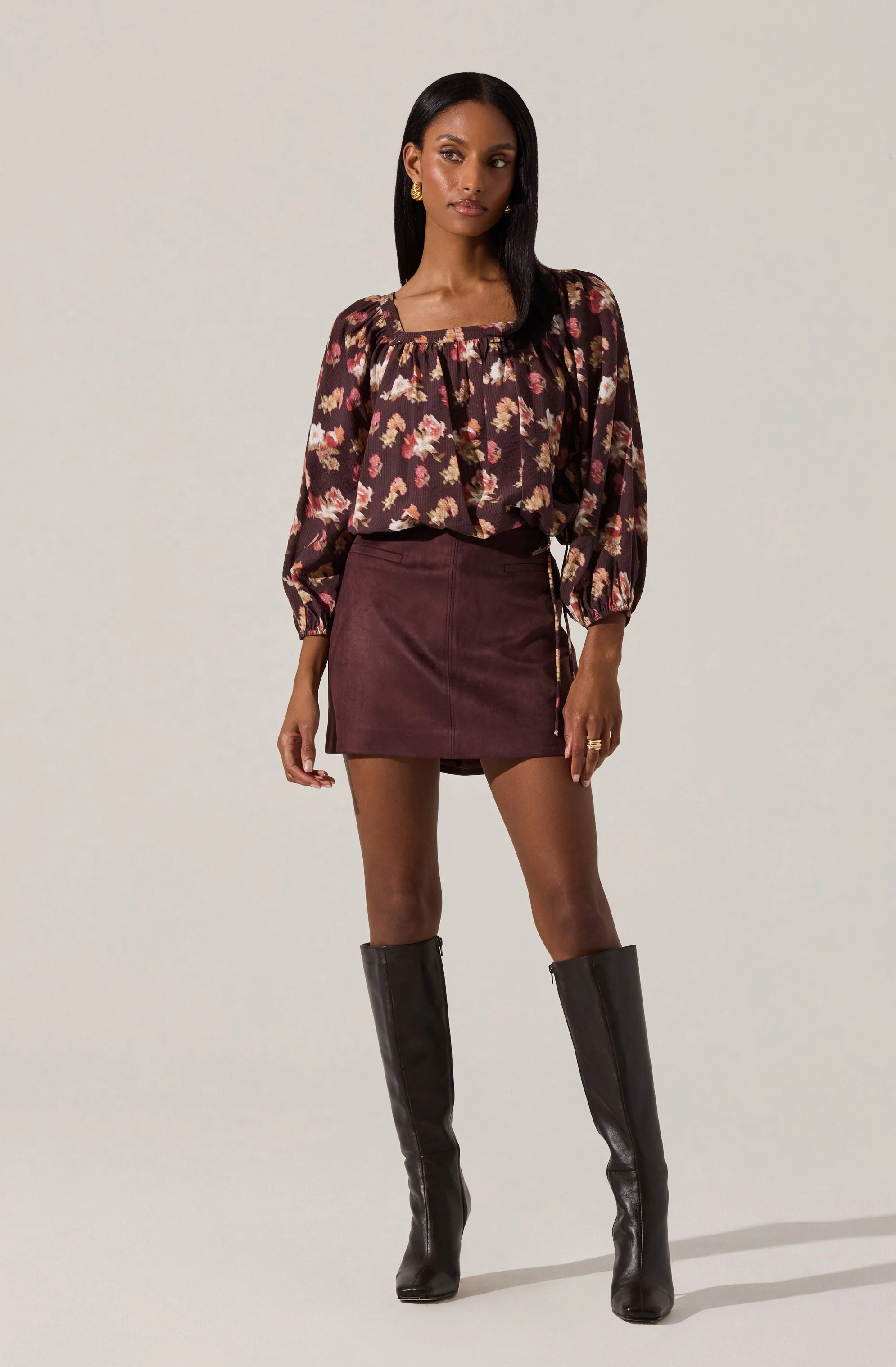 Laudine Faux Suede Mini Skirt - Image 10