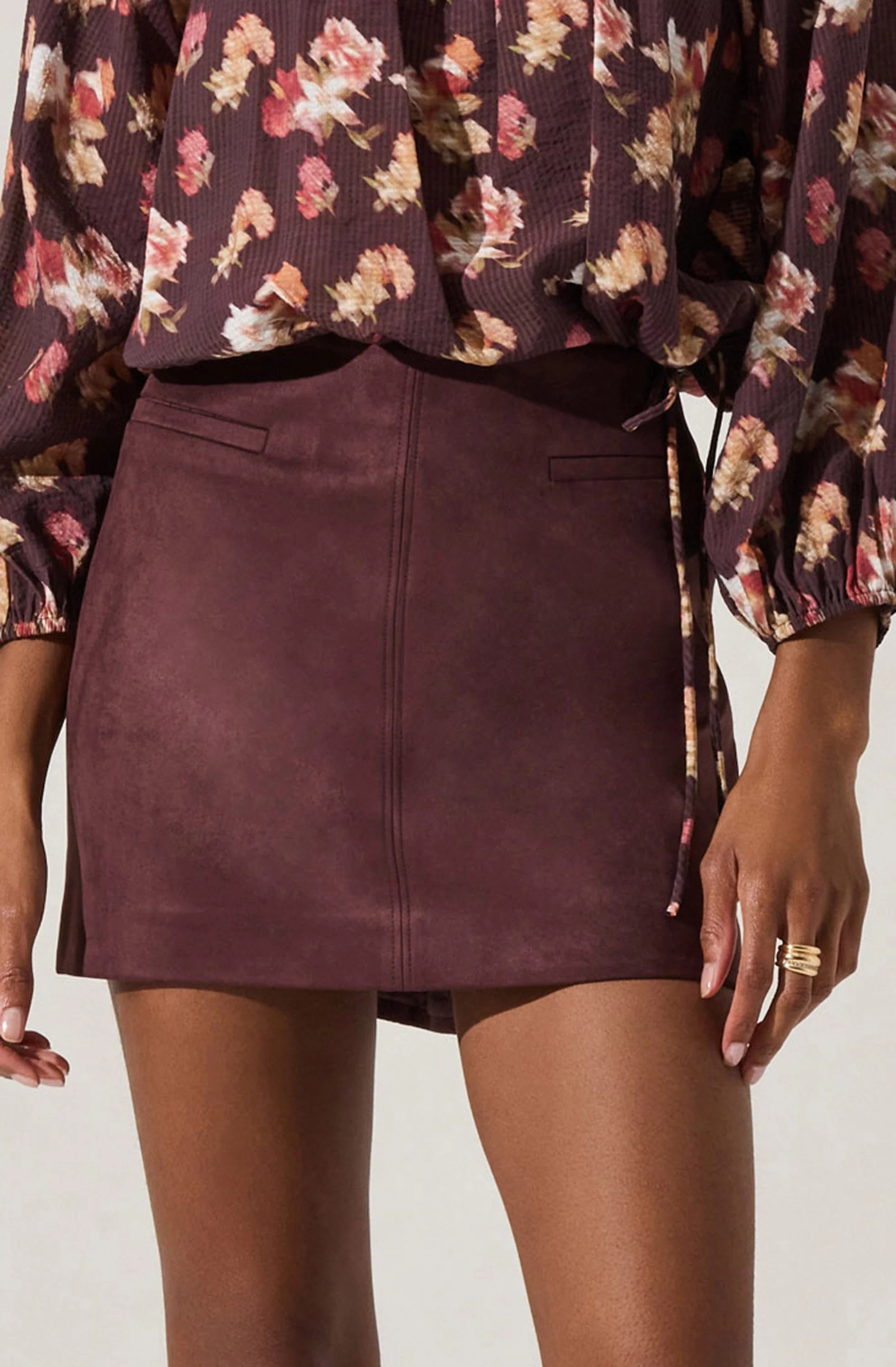 Laudine Faux Suede Mini Skirt - Image 12
