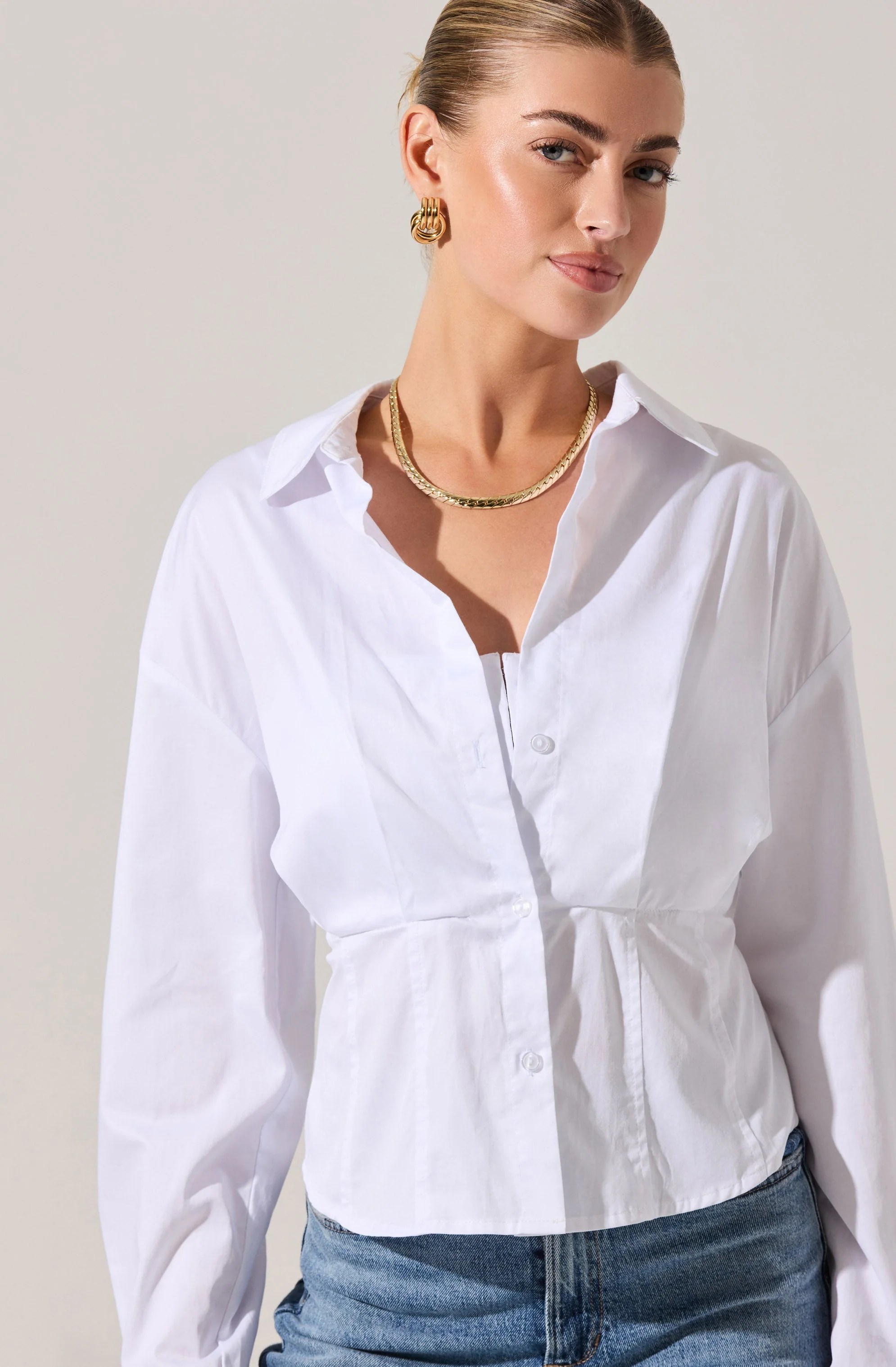 Layered Peekaboo Corset Shirt - Image 5