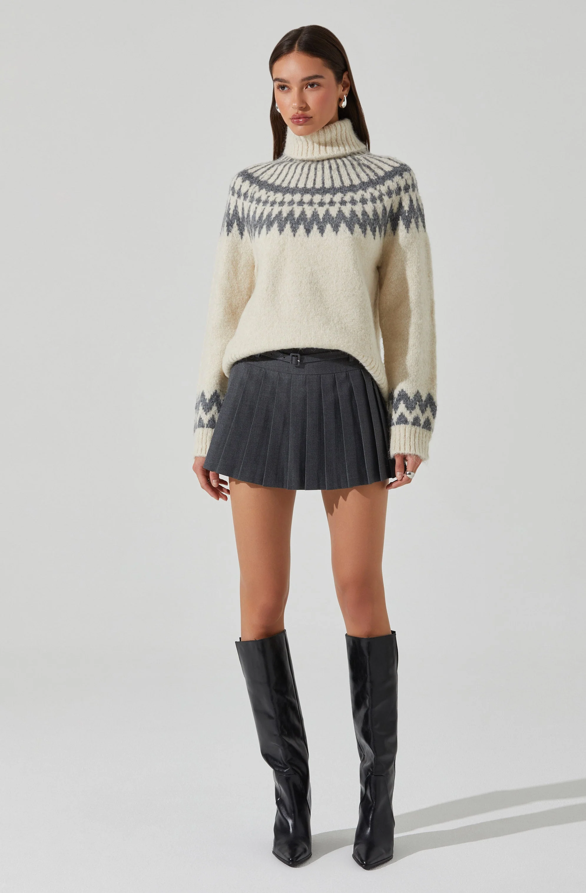 Leka Fair Isle Turtleneck Sweater - Image 2
