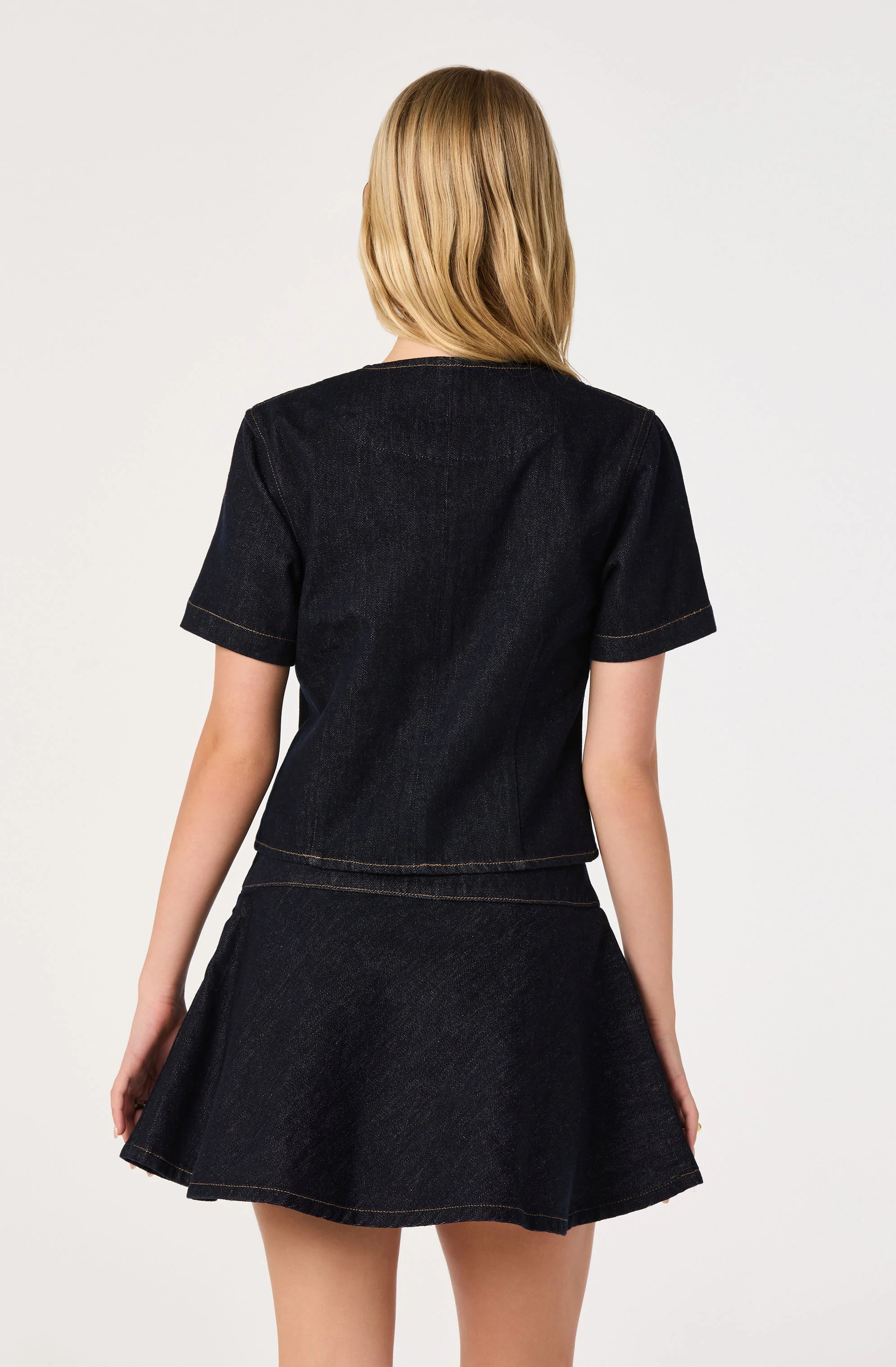 Lennon Short Sleeve Denim Jacket - Image 4