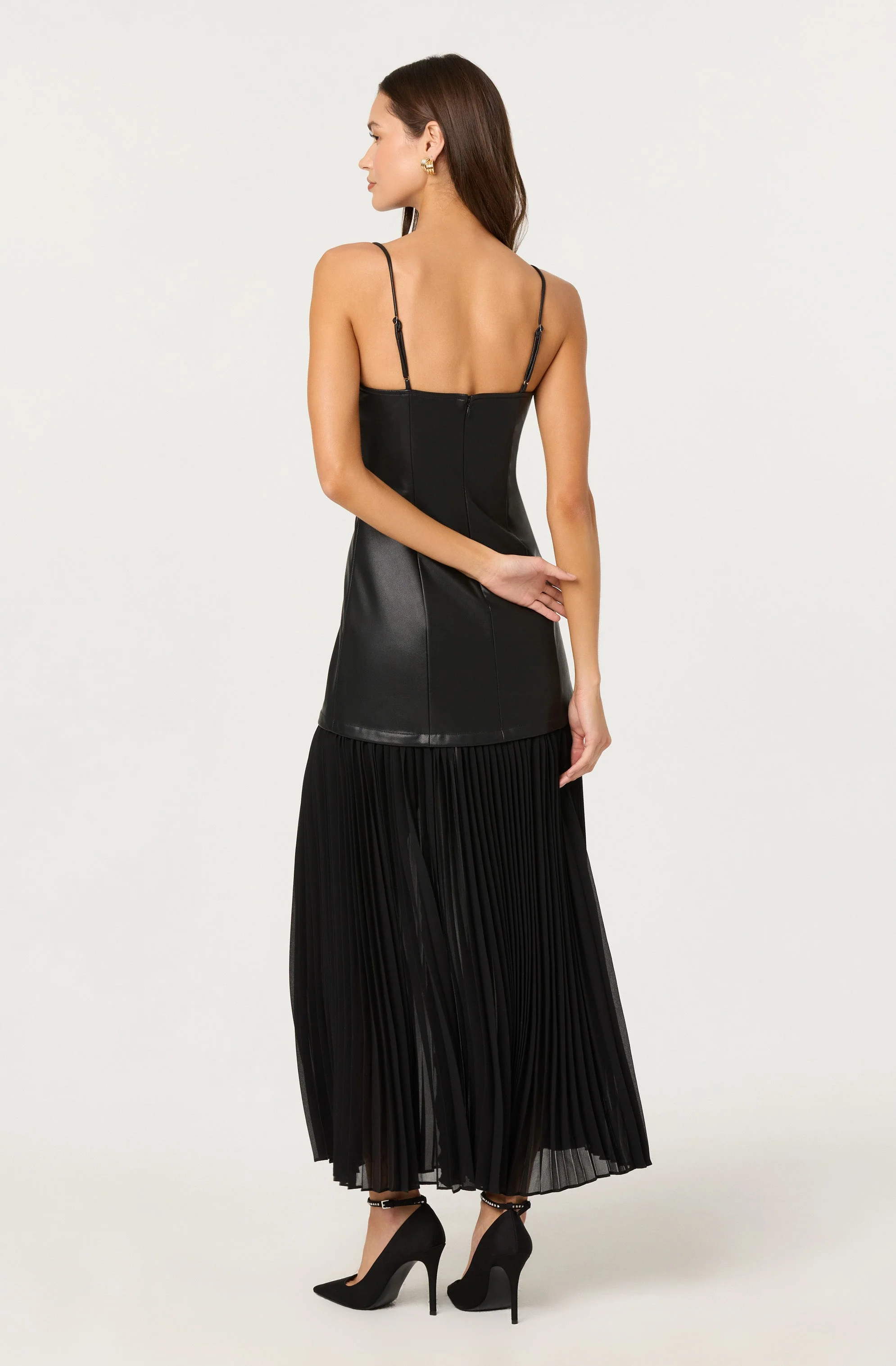 Lezith Faux Leather Maxi Dress - Image 6
