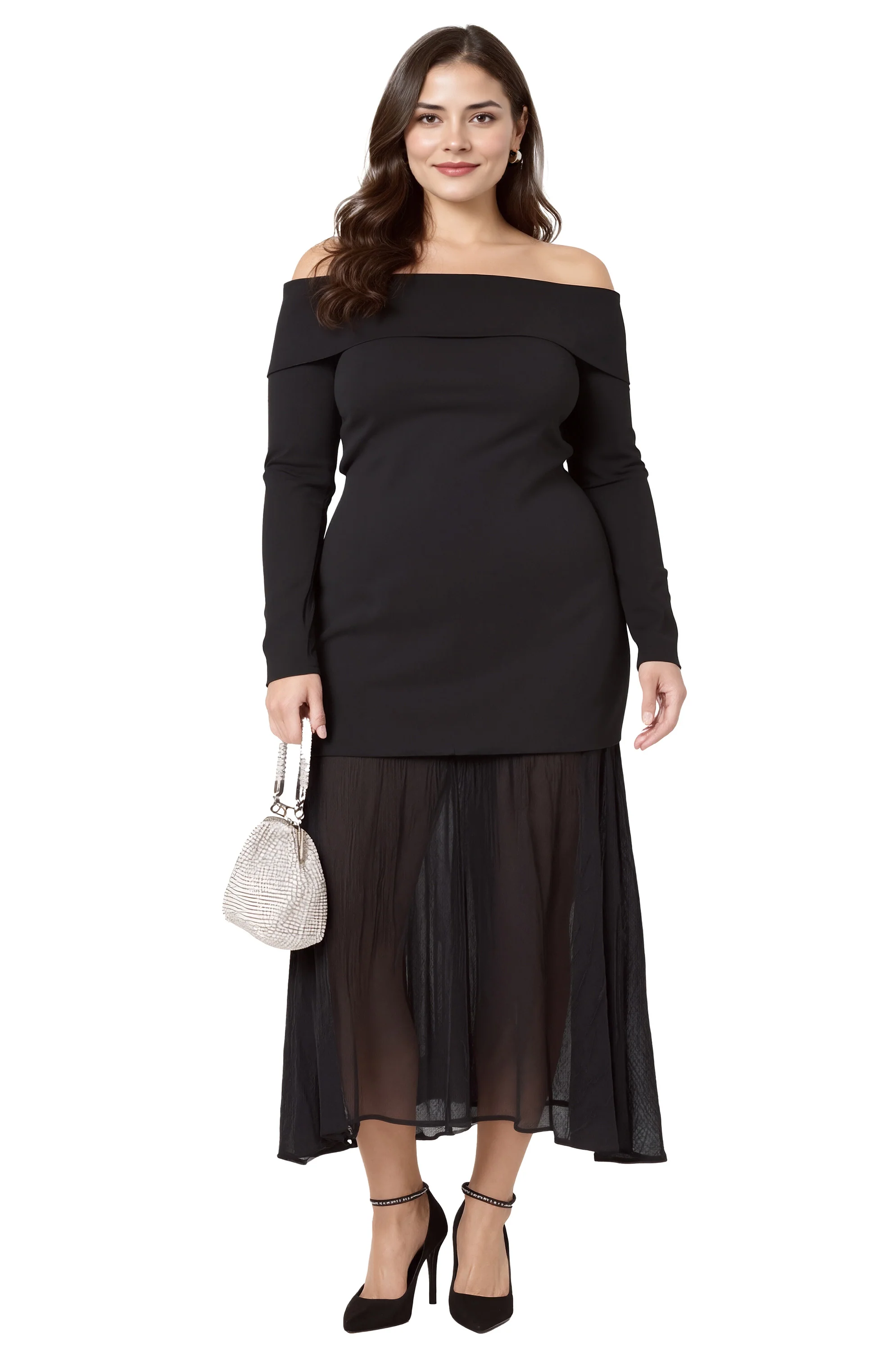 Lidia Off-Shoulder Pleated Midi Dress - Image 18