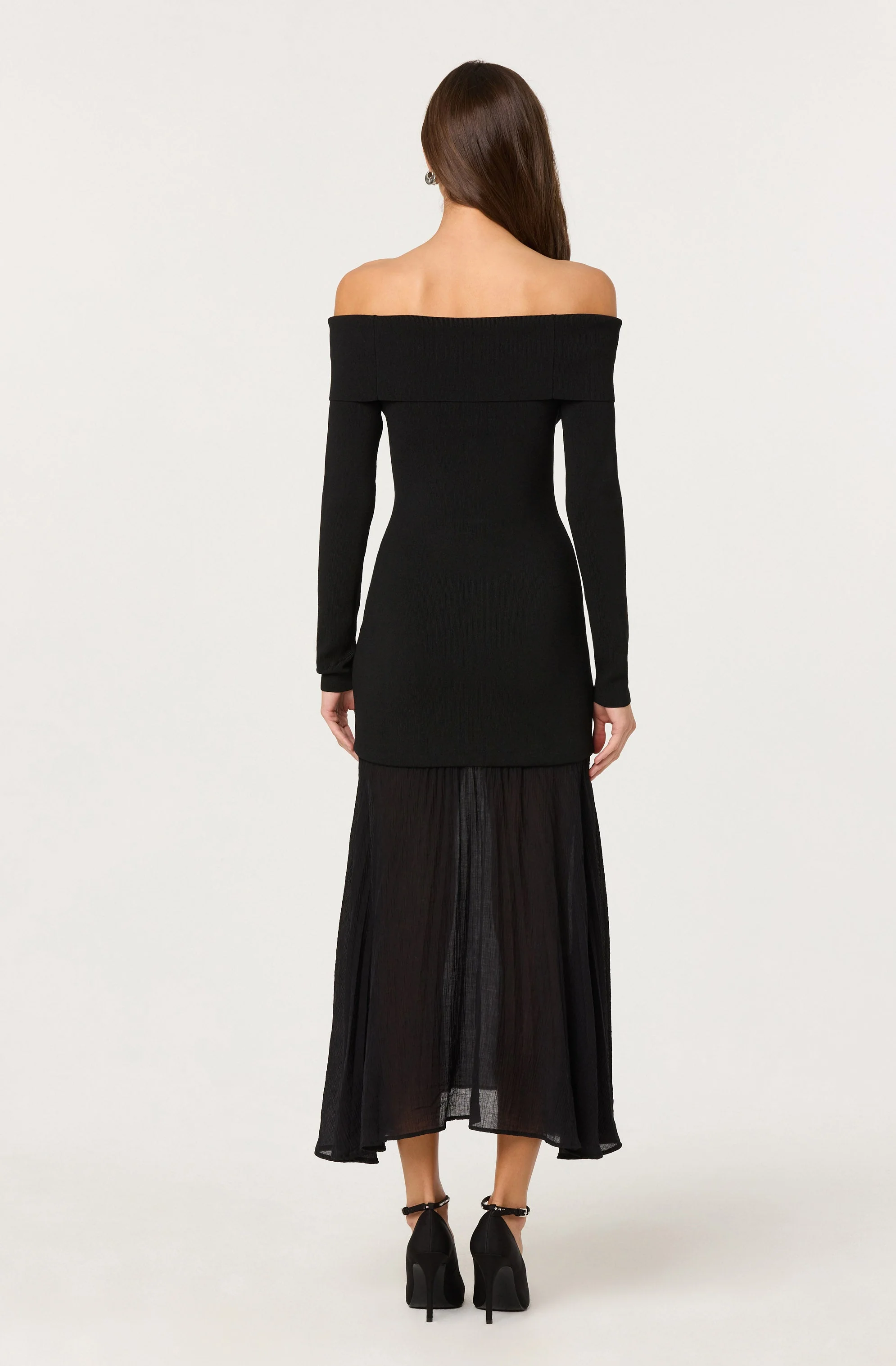 Lidia Off-Shoulder Pleated Midi Dress - Image 9