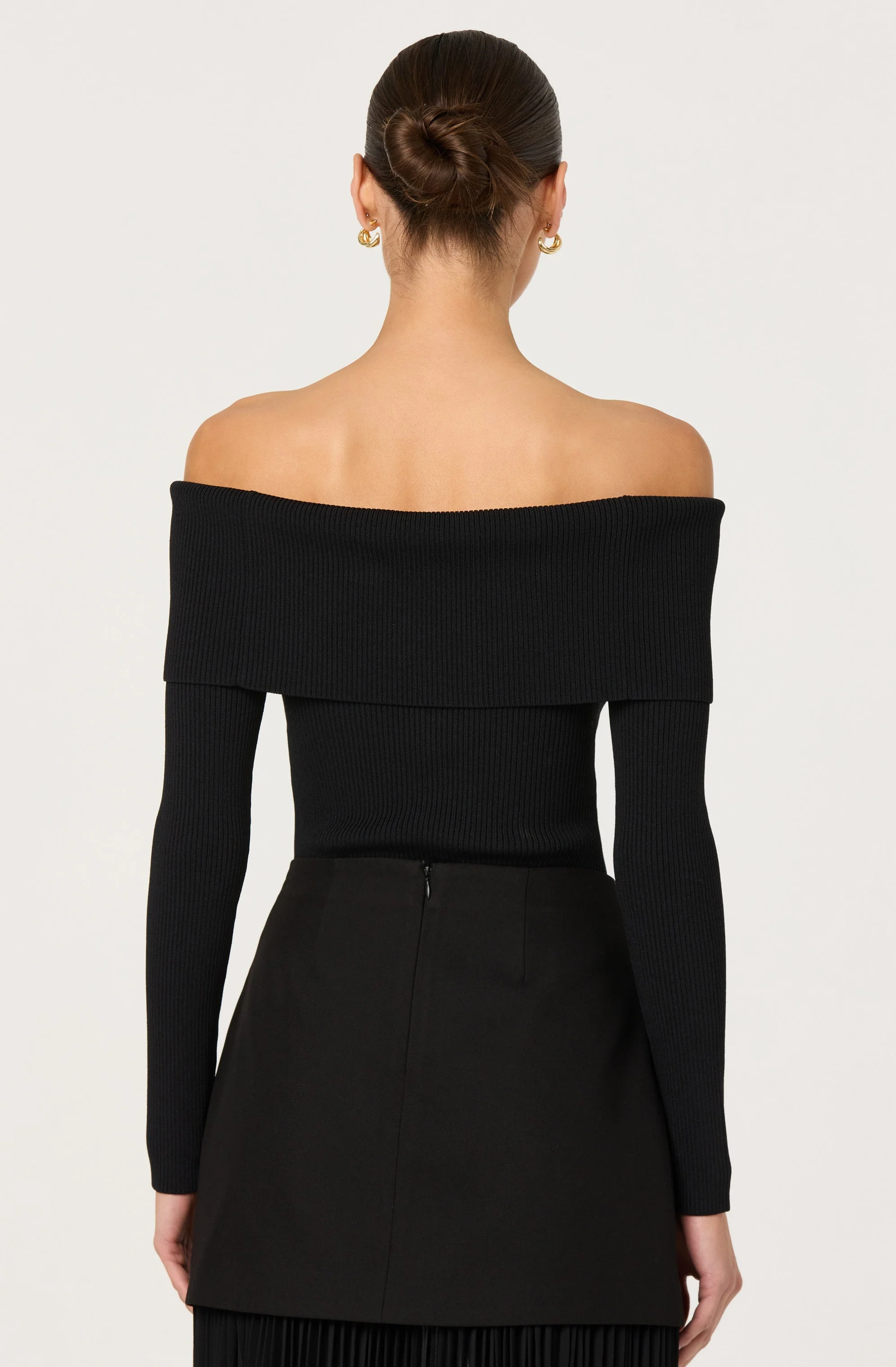 Lidia Ribbed Off Shoulder Sweater - Image 3