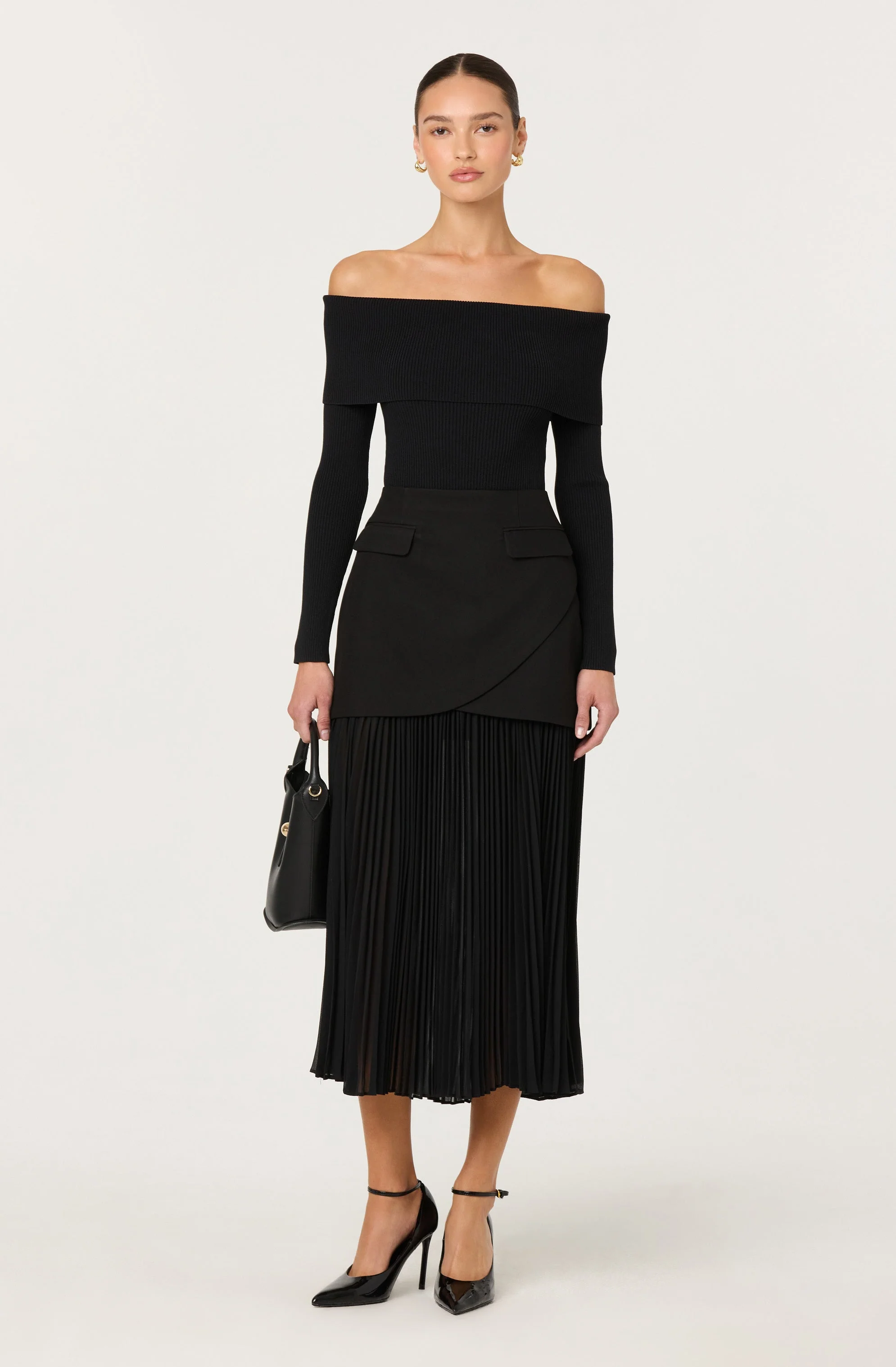 Lidia Ribbed Off Shoulder Sweater - Image 6
