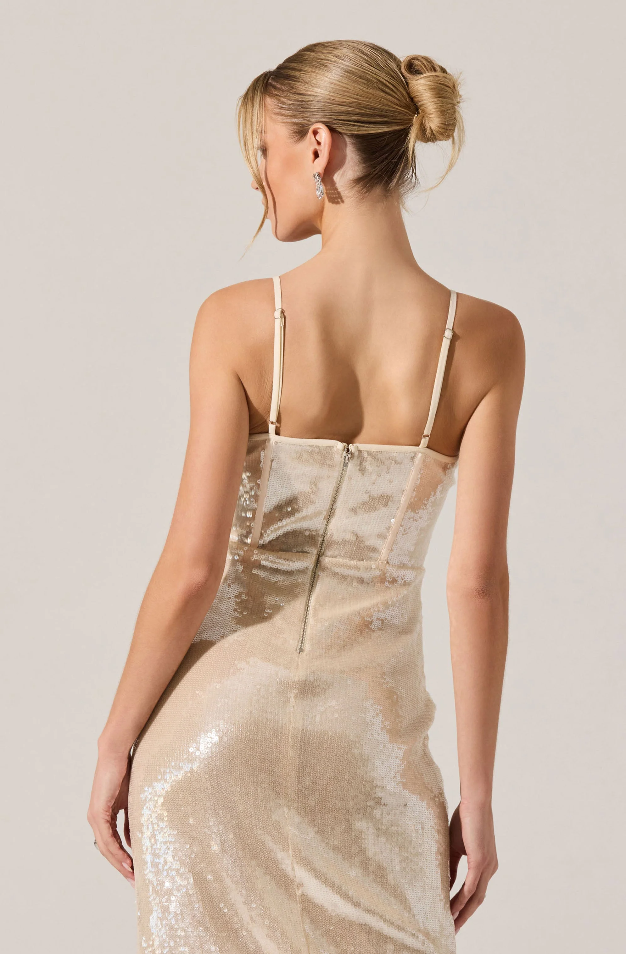 Liese Sequin Bustier Midi Dress - Image 3
