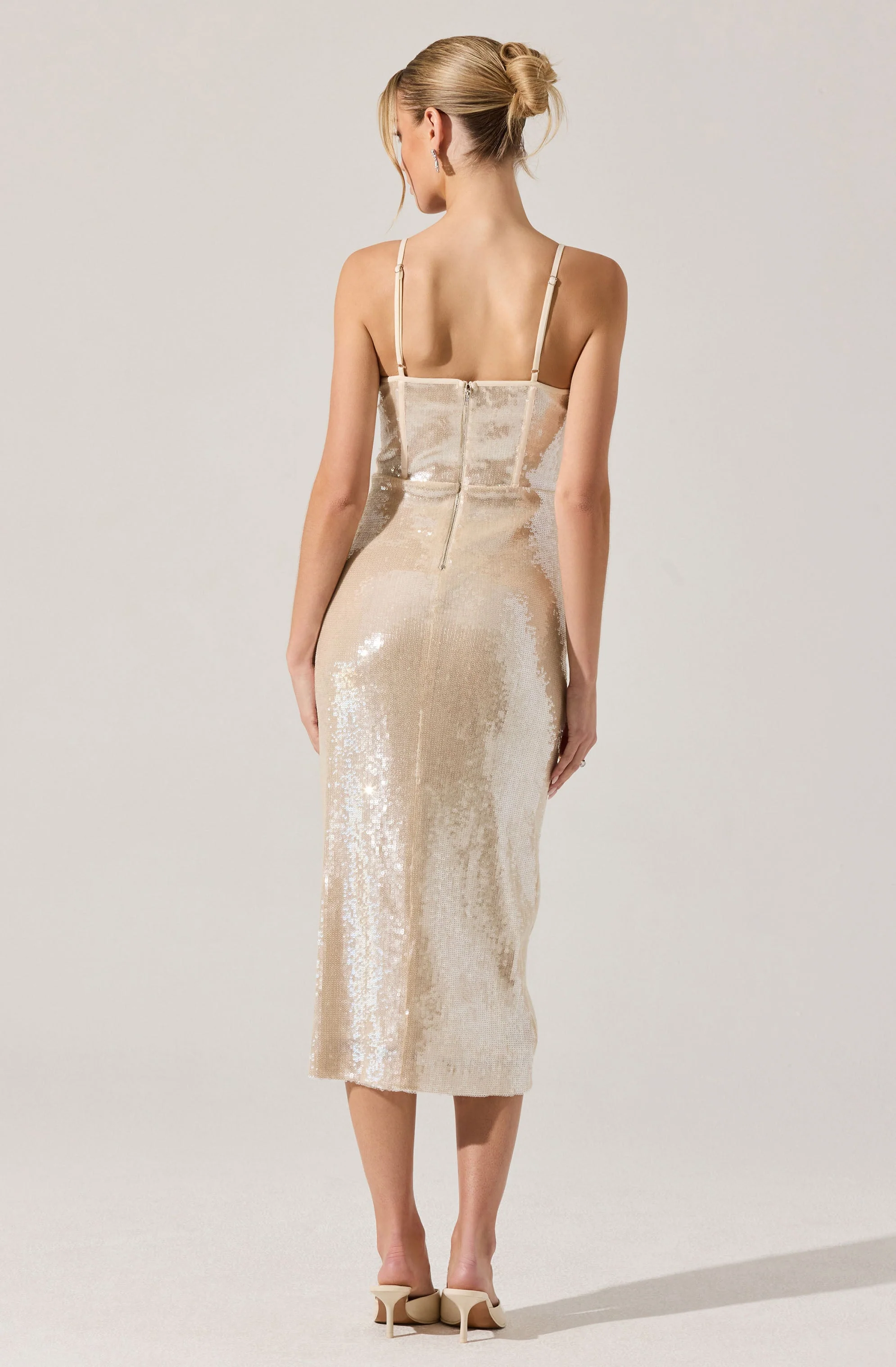 Liese Sequin Bustier Midi Dress - Image 4