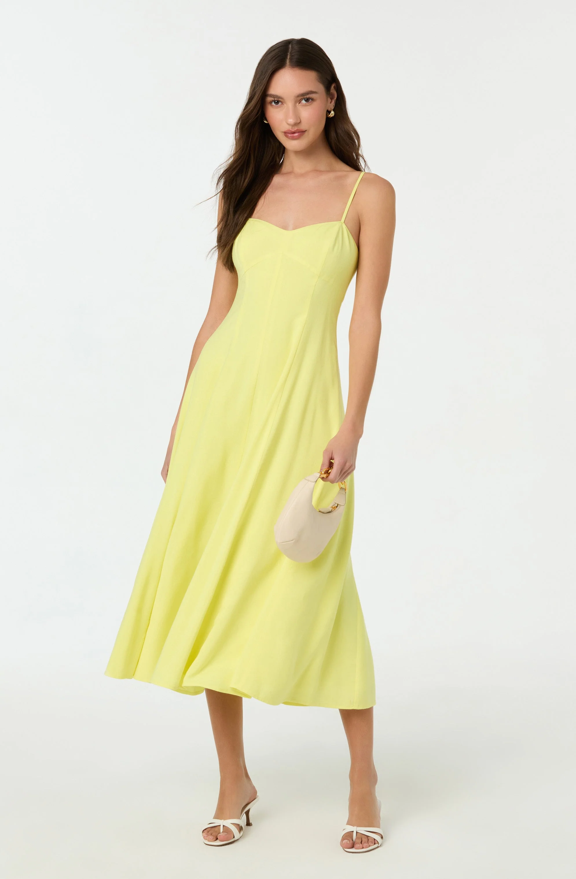 Linen-Blend A-Line Midi Dress - Image 12