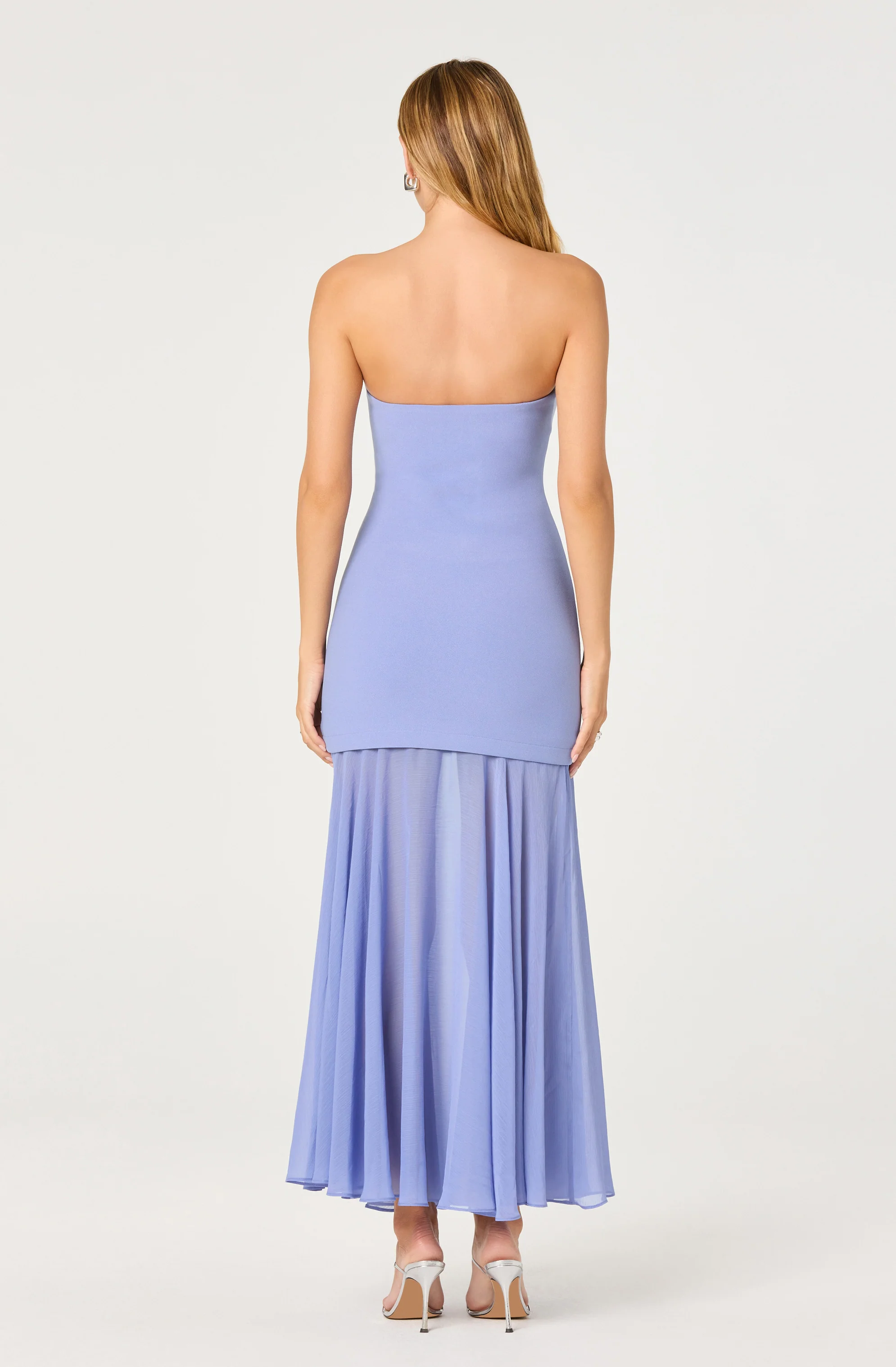 Lizet Strapless Mini Dress with Sheer Maxi Overlay - Image 10