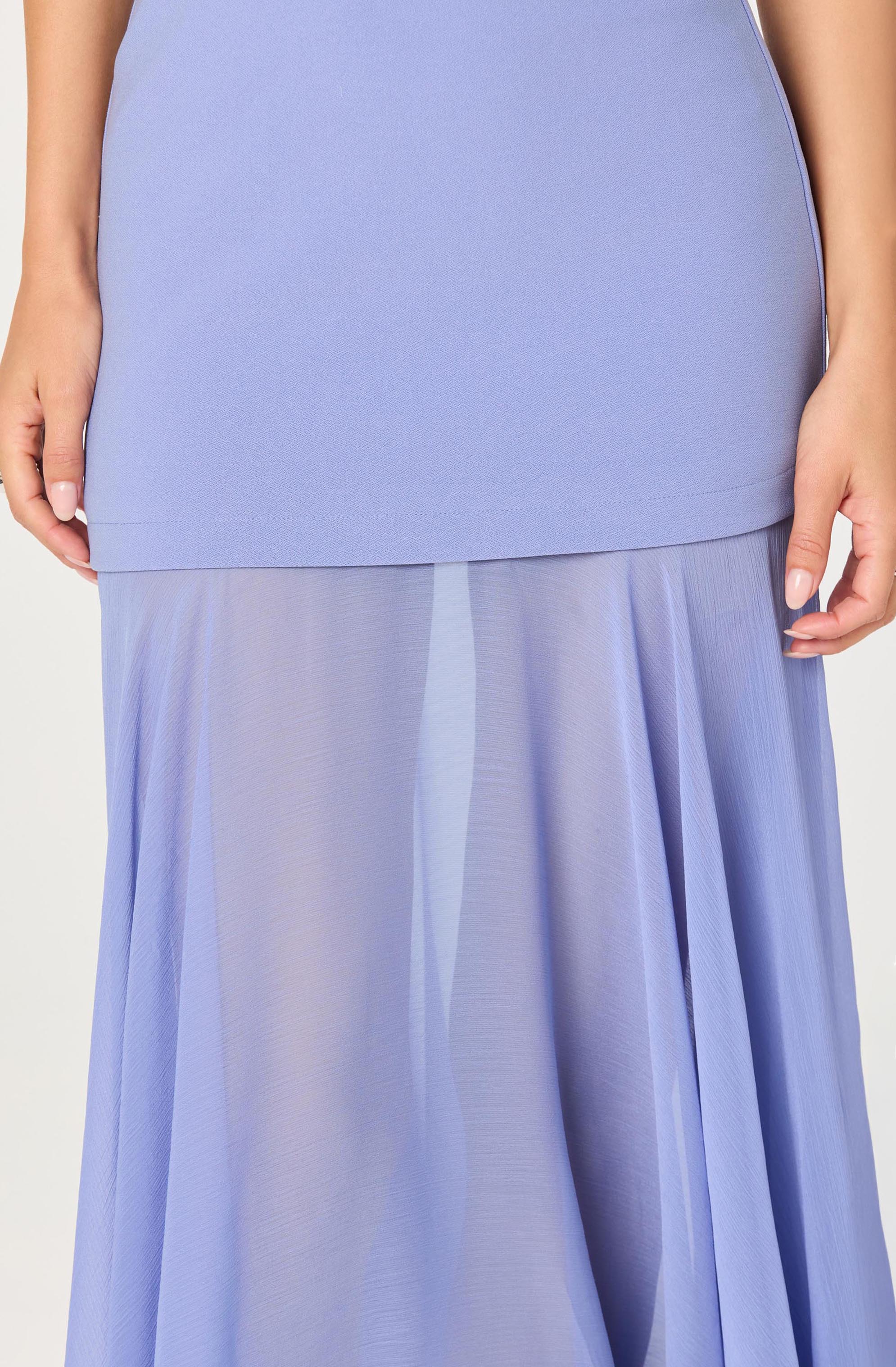 Lizet Strapless Mini Dress with Sheer Maxi Overlay - Image 11