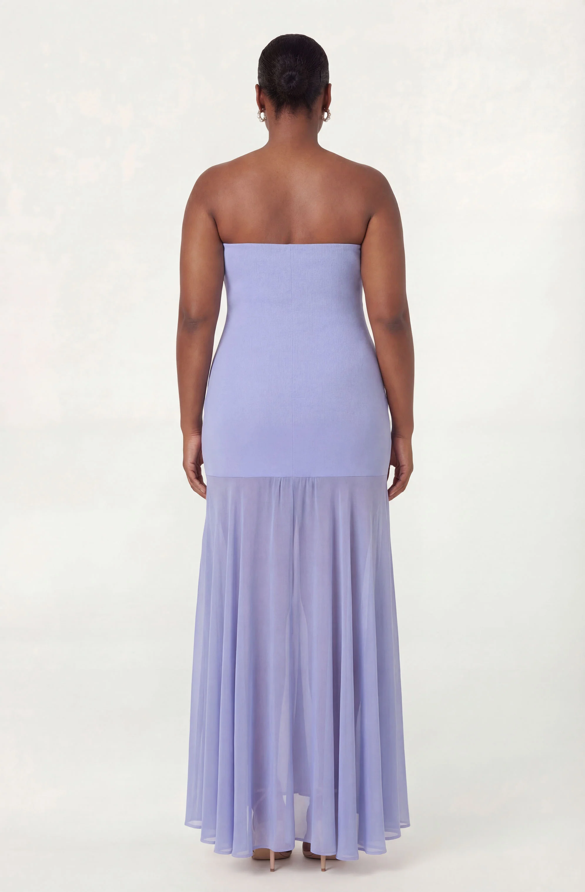 Lizet Strapless Mini Dress with Sheer Maxi Overlay - Image 29