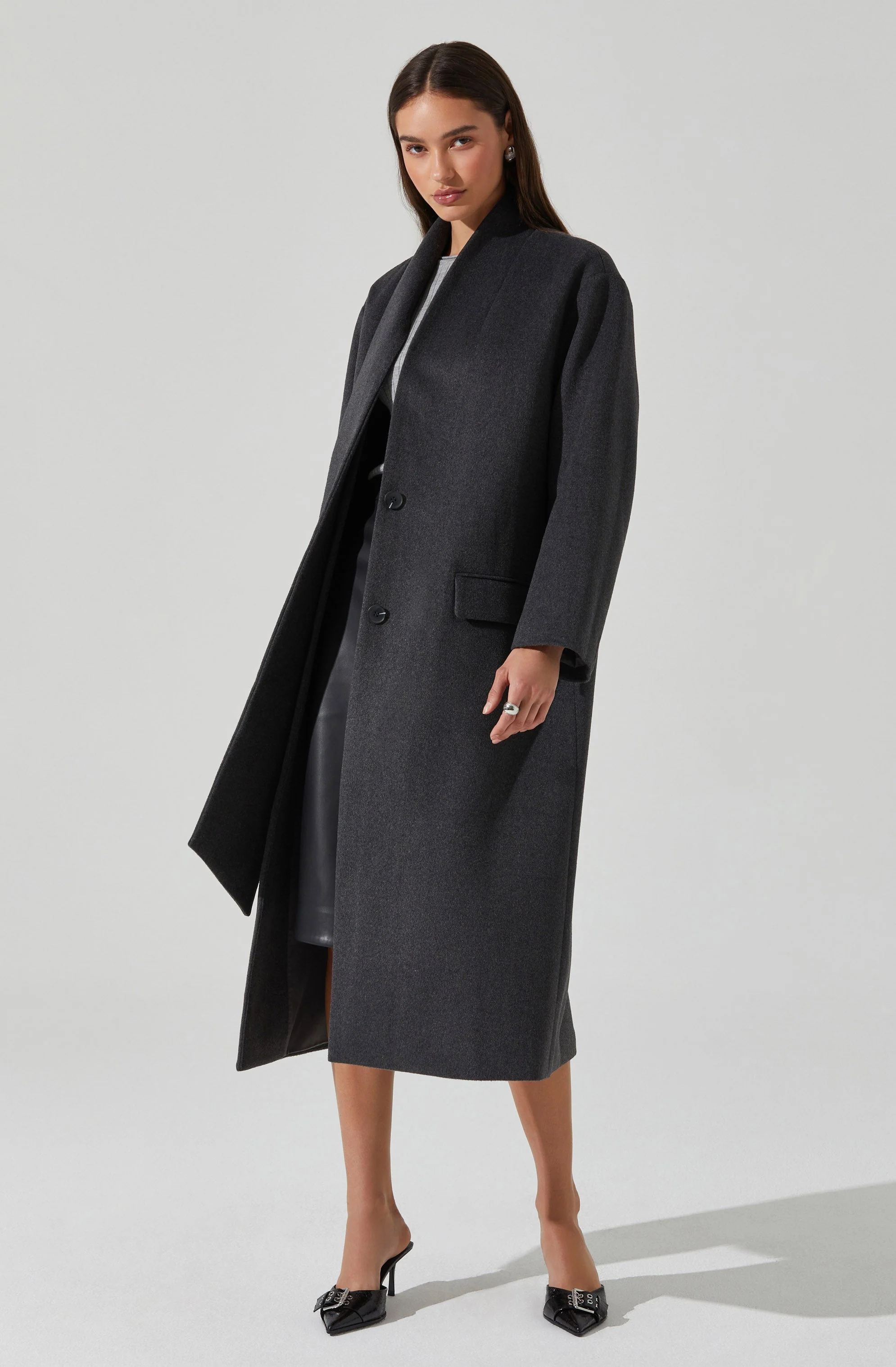 Londyn Scarf Longline Coat - Image 3