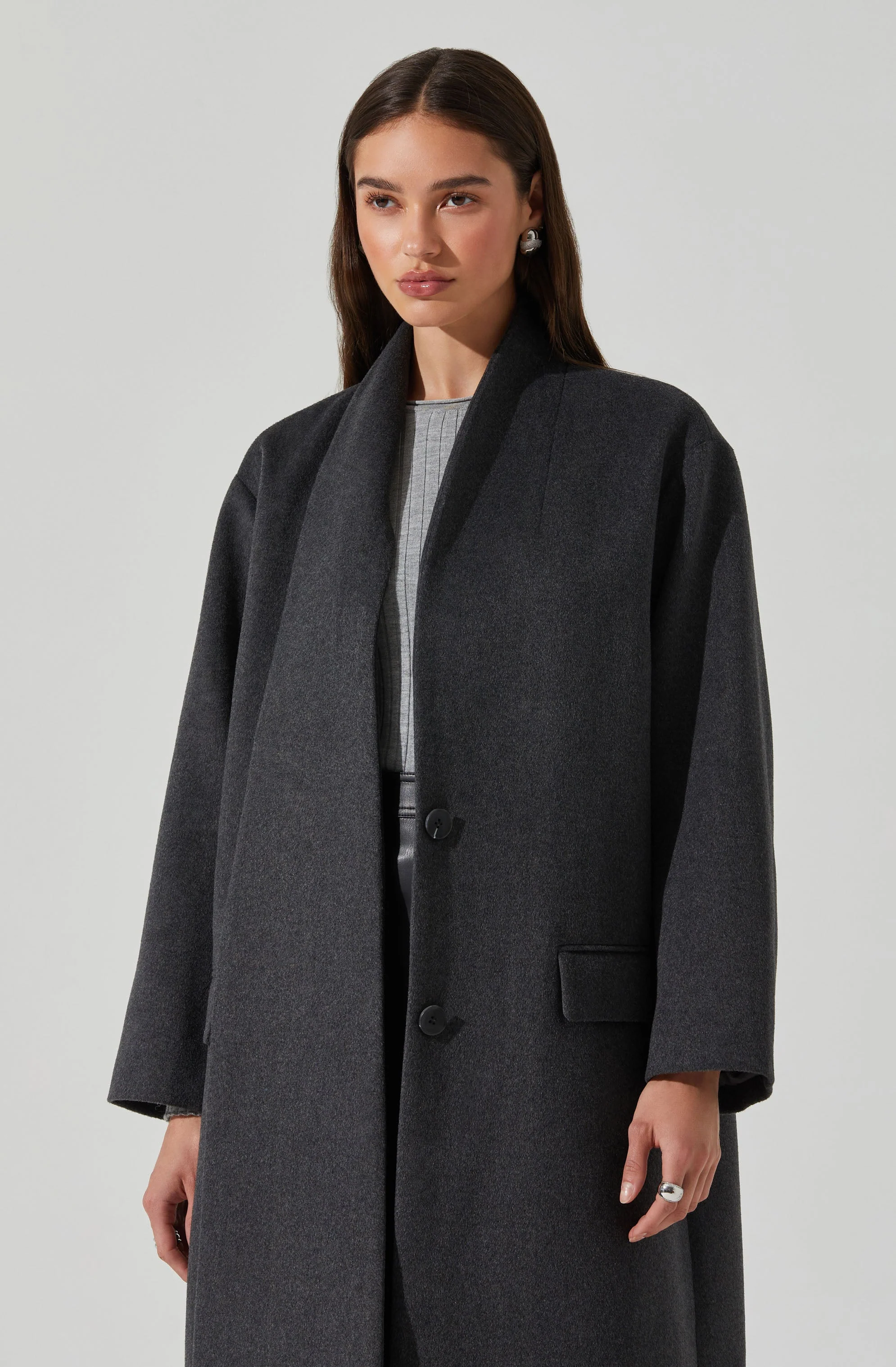 Londyn Scarf Longline Coat - Image 4