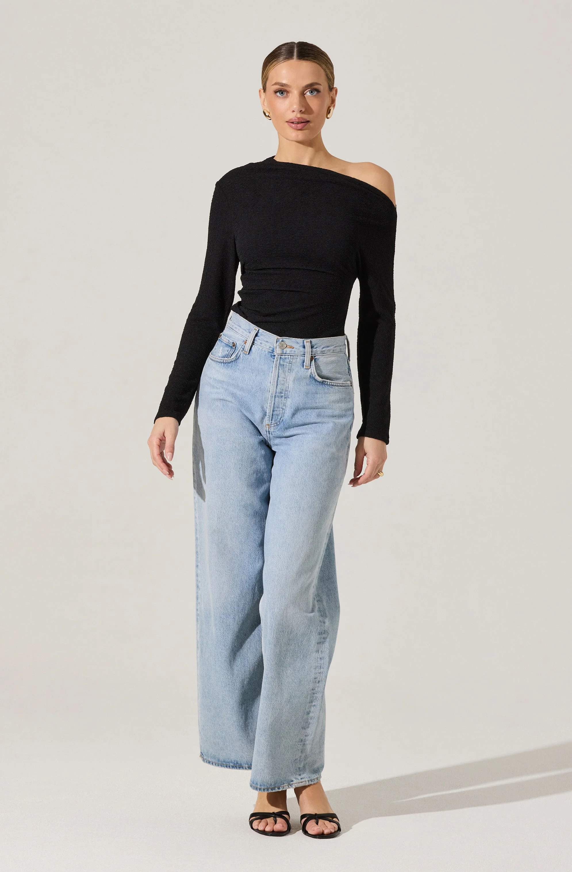 Textured Off Shoulder Top - Image 2