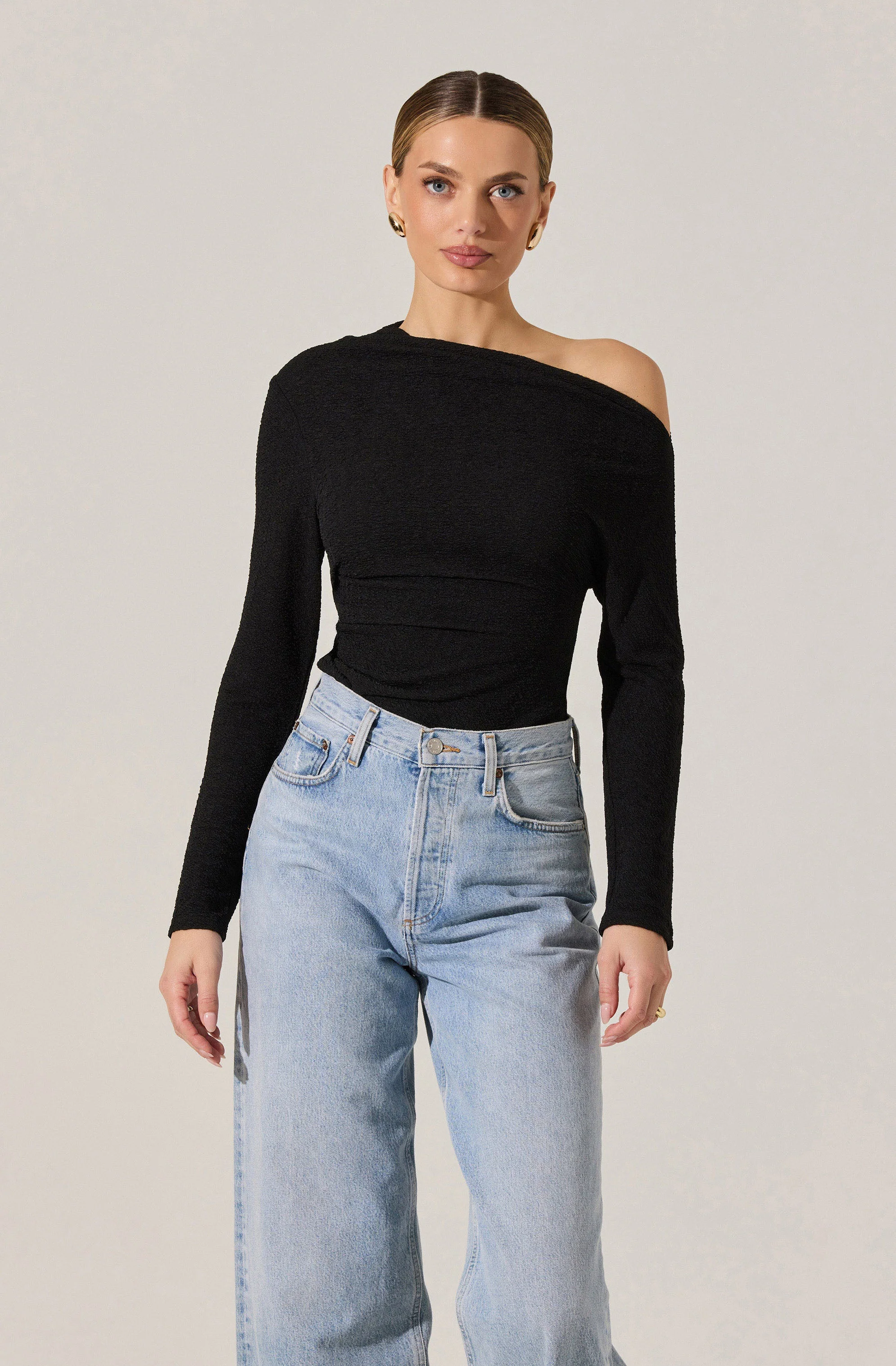 Textured Off Shoulder Top - Image 3