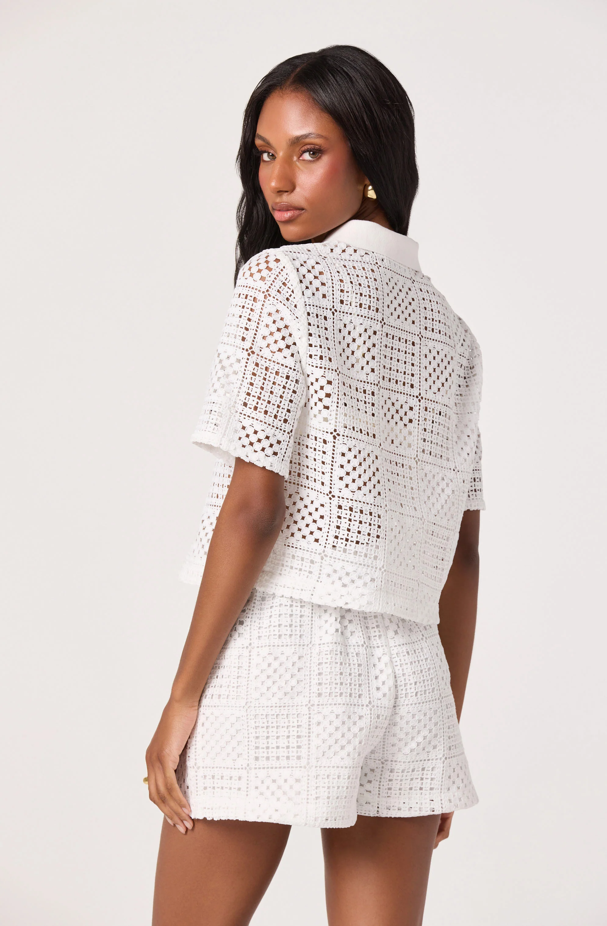 Loren Crochet Button-Up Shirt - Image 4