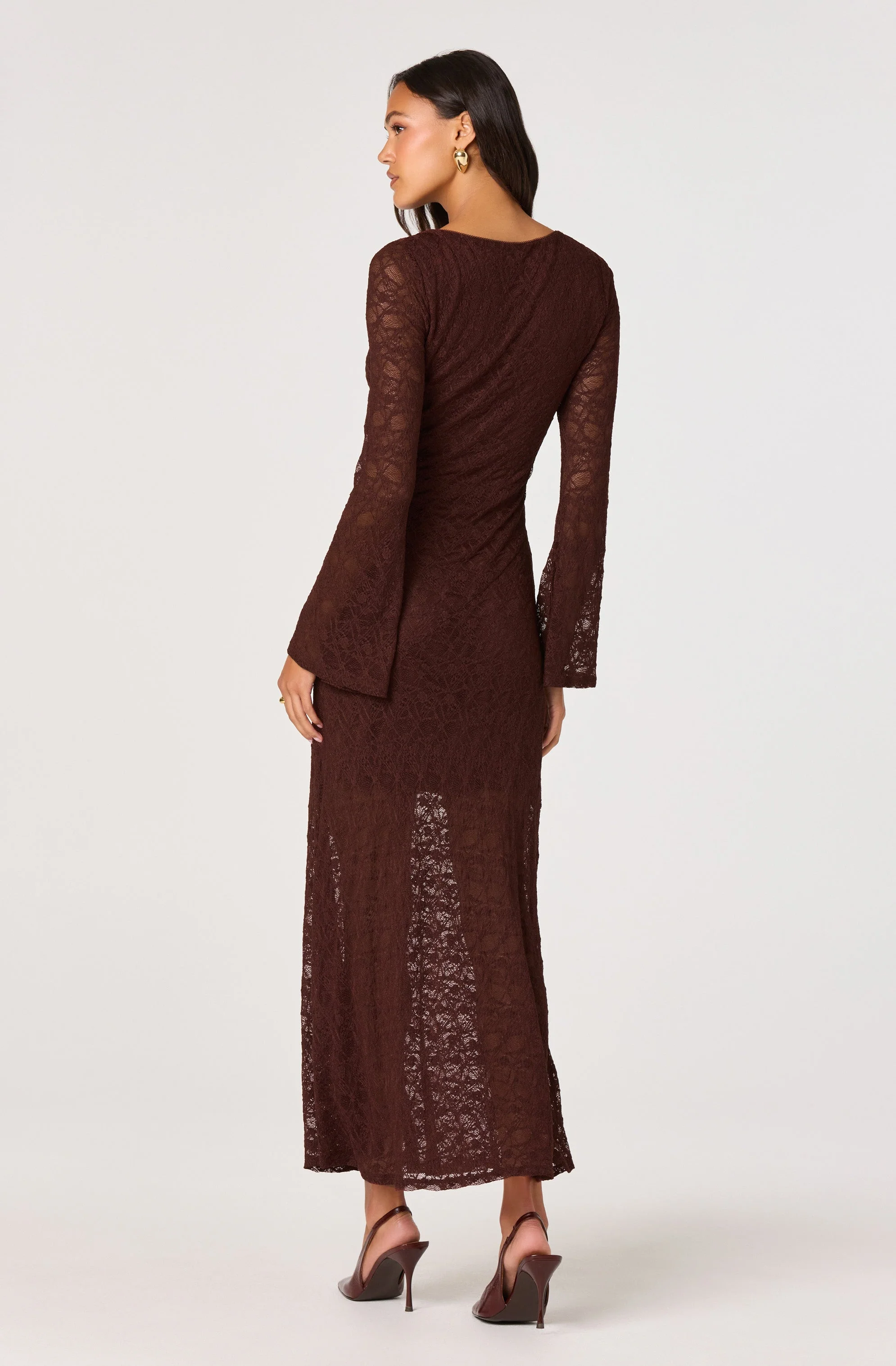 Long Sleeve Lace Maxi Dress - Image 5