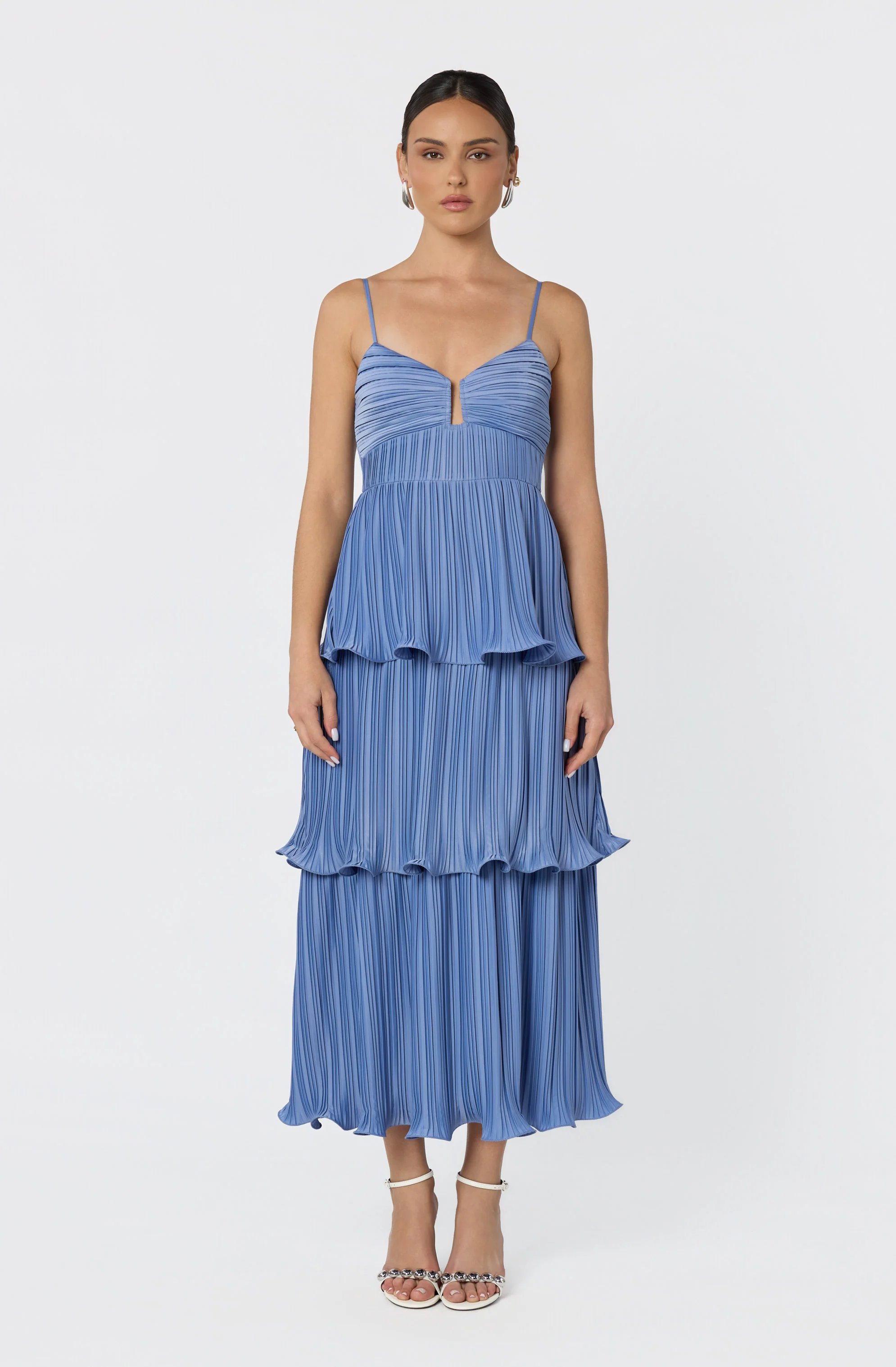 Lupin Pleated Tiered Maxi Dress - Image 10