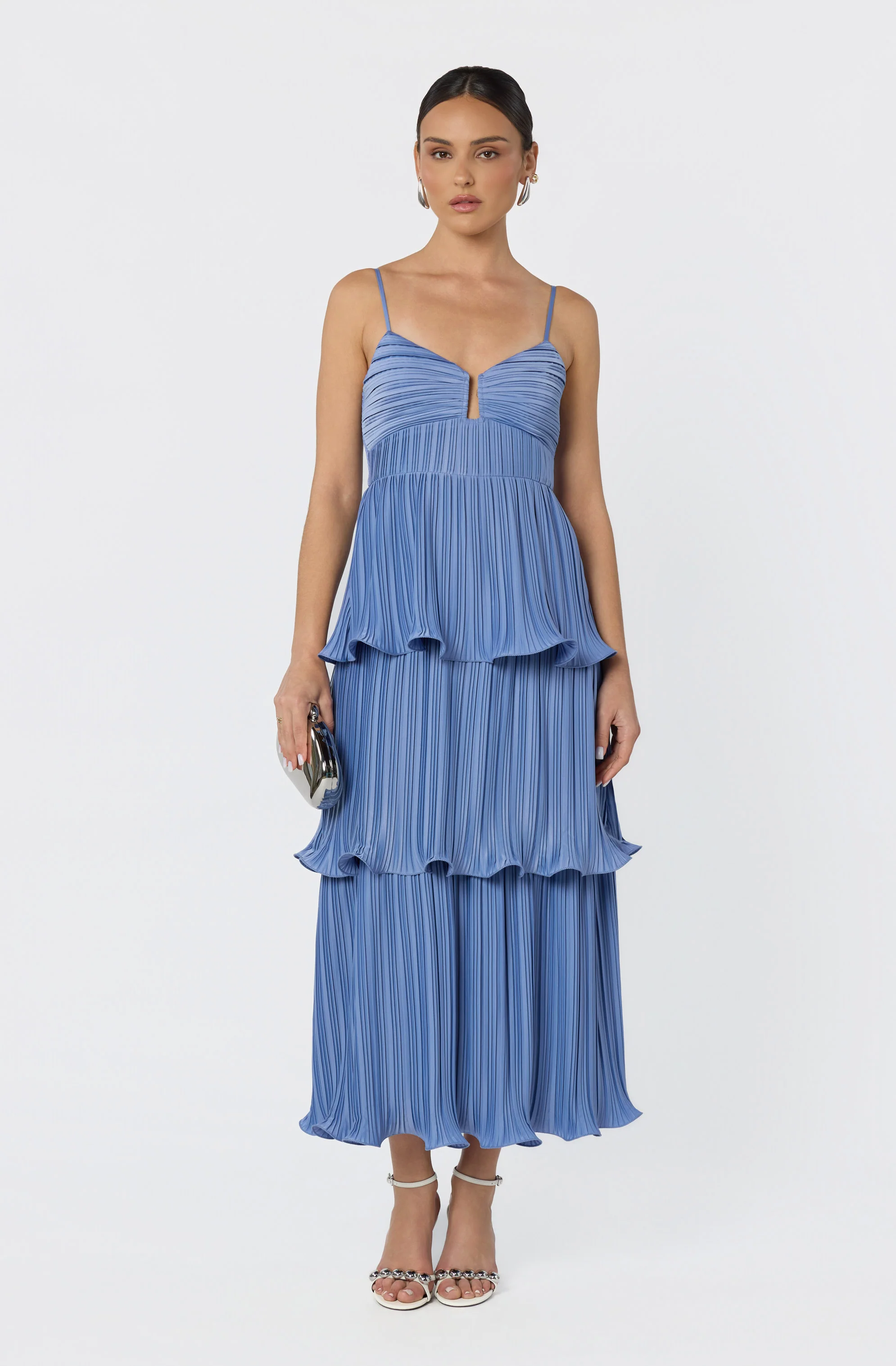 Lupin Pleated Tiered Maxi Dress - Image 12
