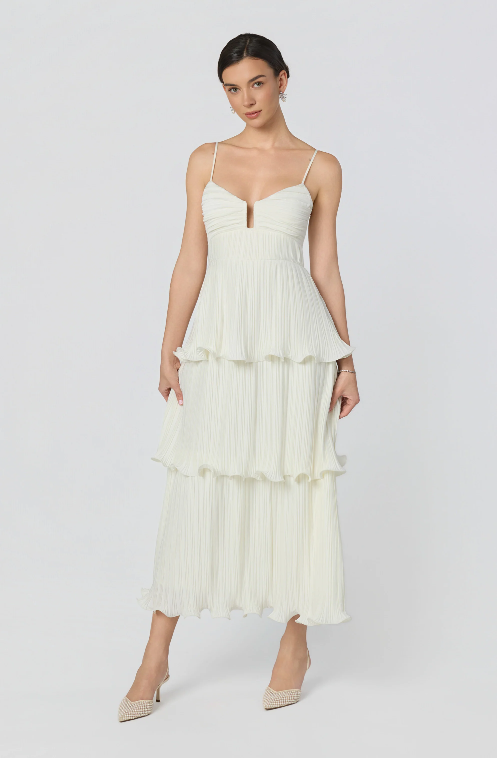 Lupin Pleated Tiered Maxi Dress - Image 14