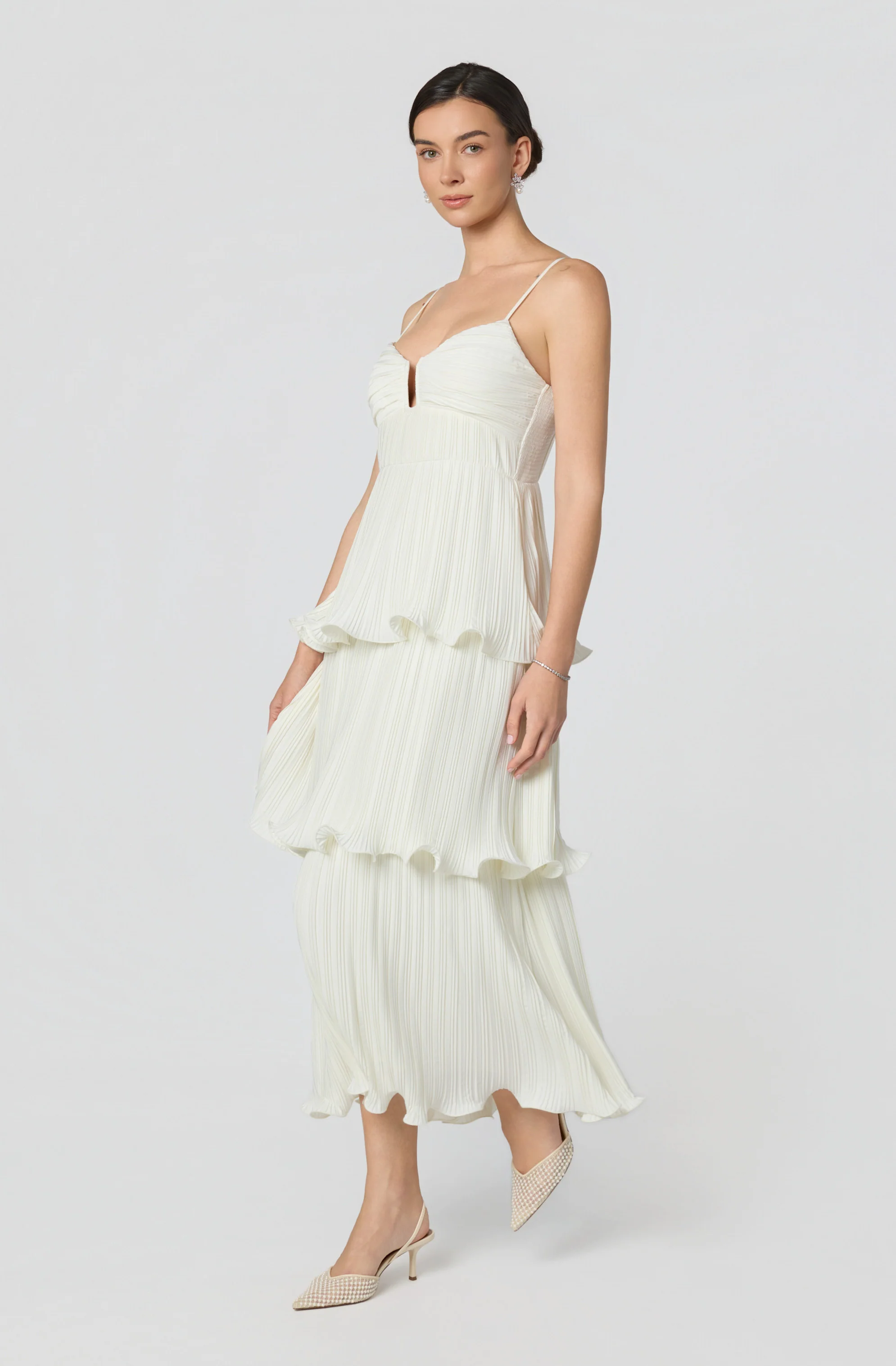 Lupin Pleated Tiered Maxi Dress - Image 17