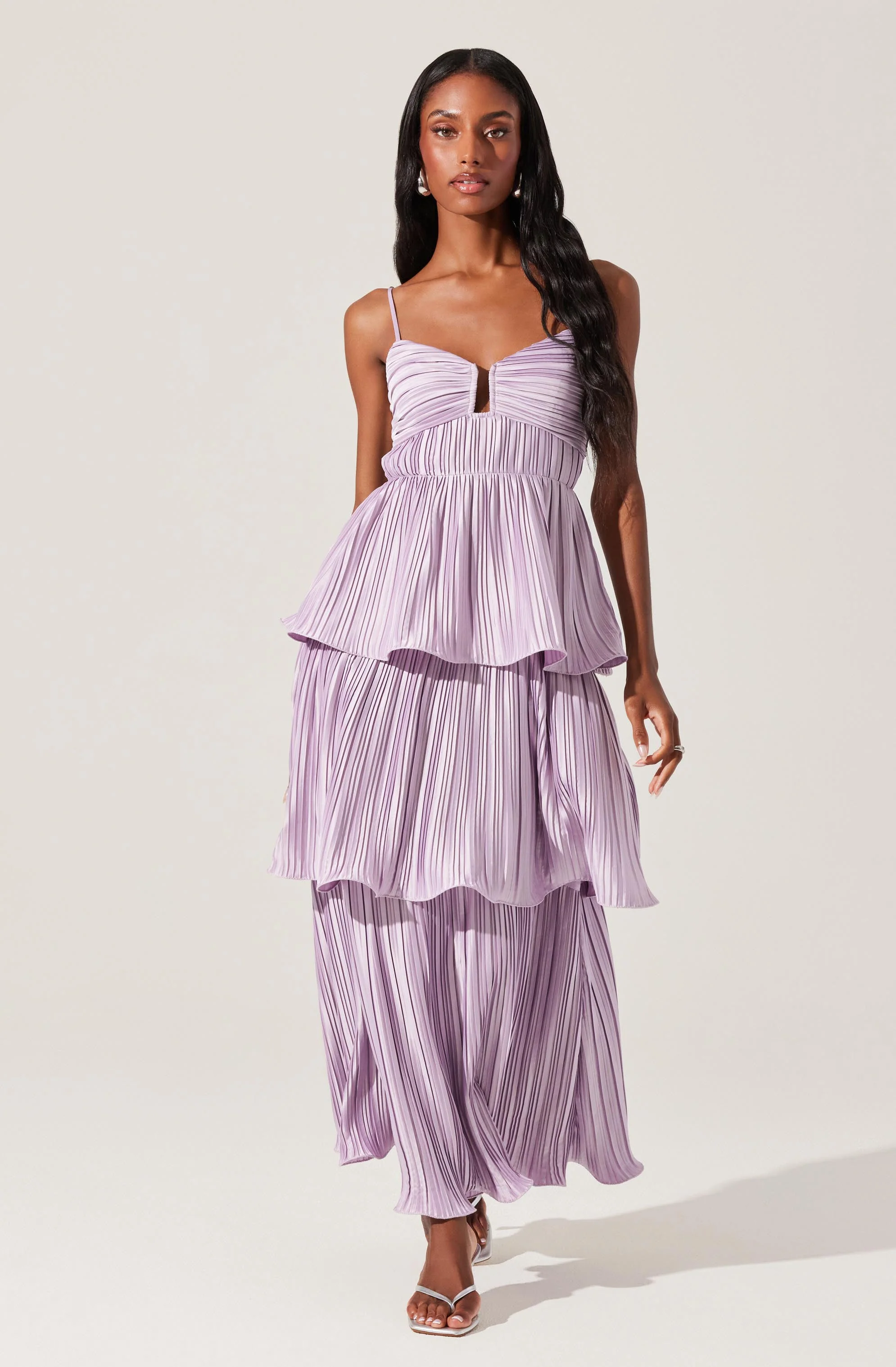 Lupin Pleated Tiered Maxi Dress - Image 19