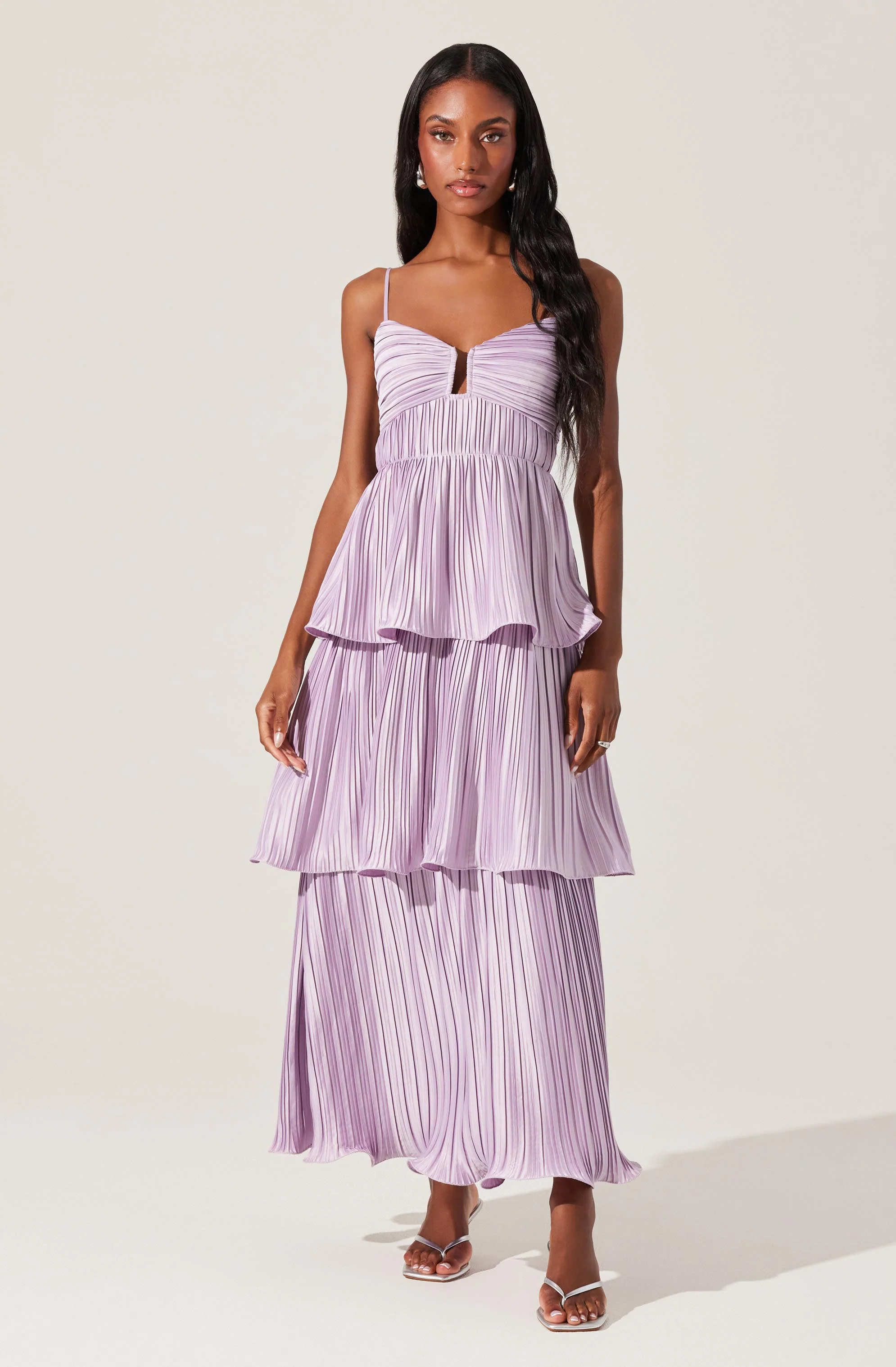 Lupin Pleated Tiered Maxi Dress - Image 23