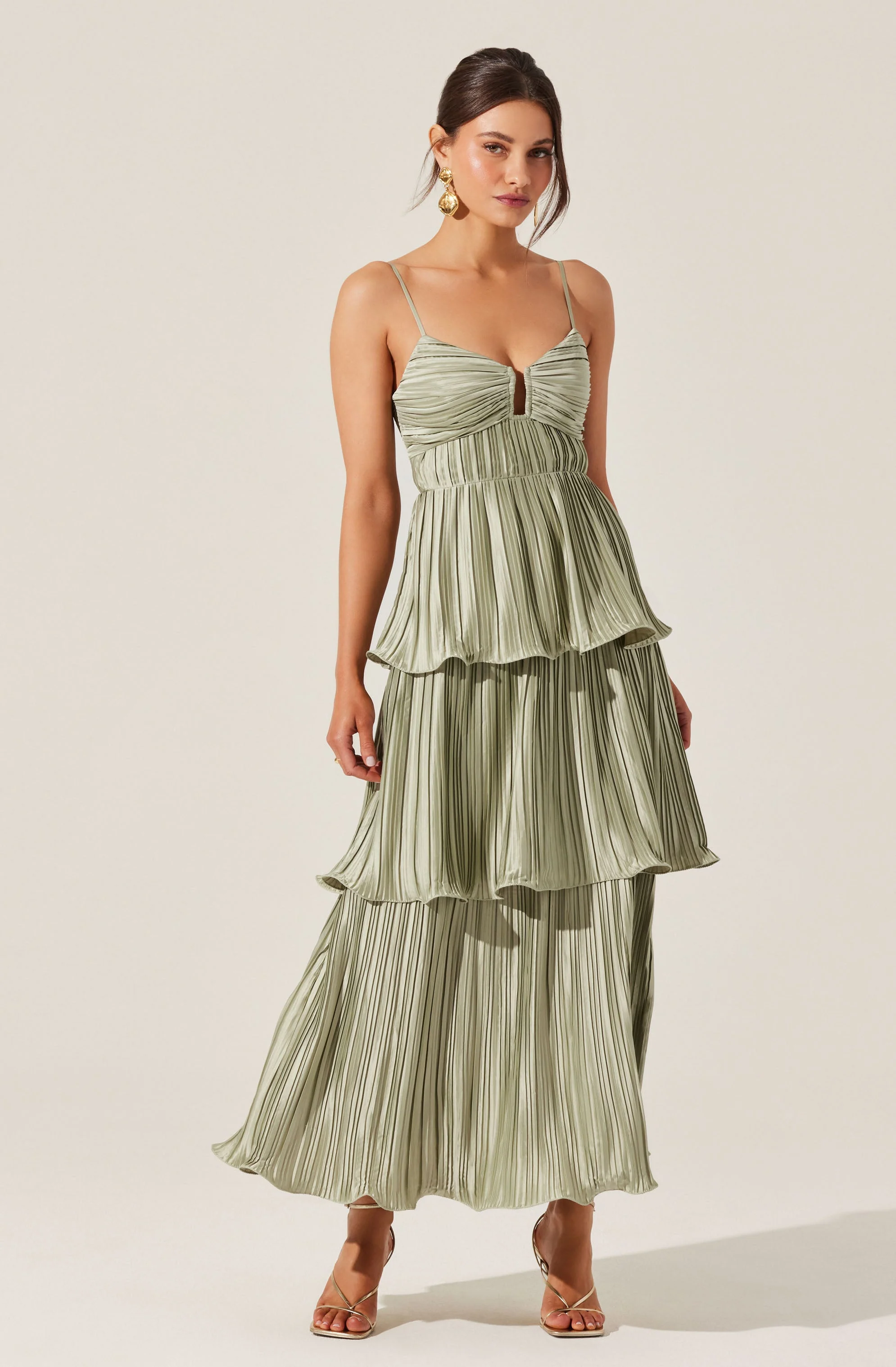 Lupin Pleated Tiered Maxi Dress - Image 25