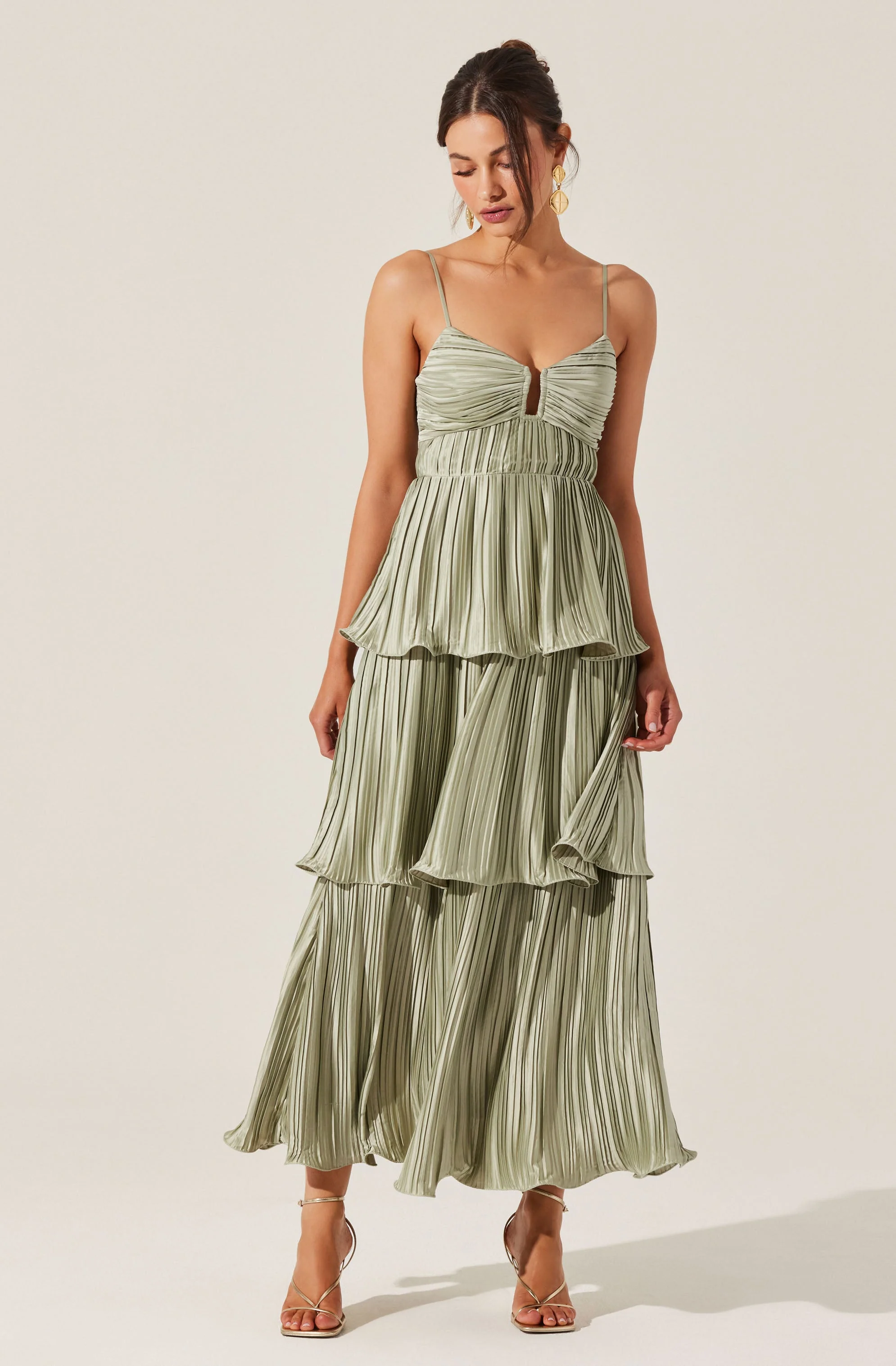 Lupin Pleated Tiered Maxi Dress - Image 28