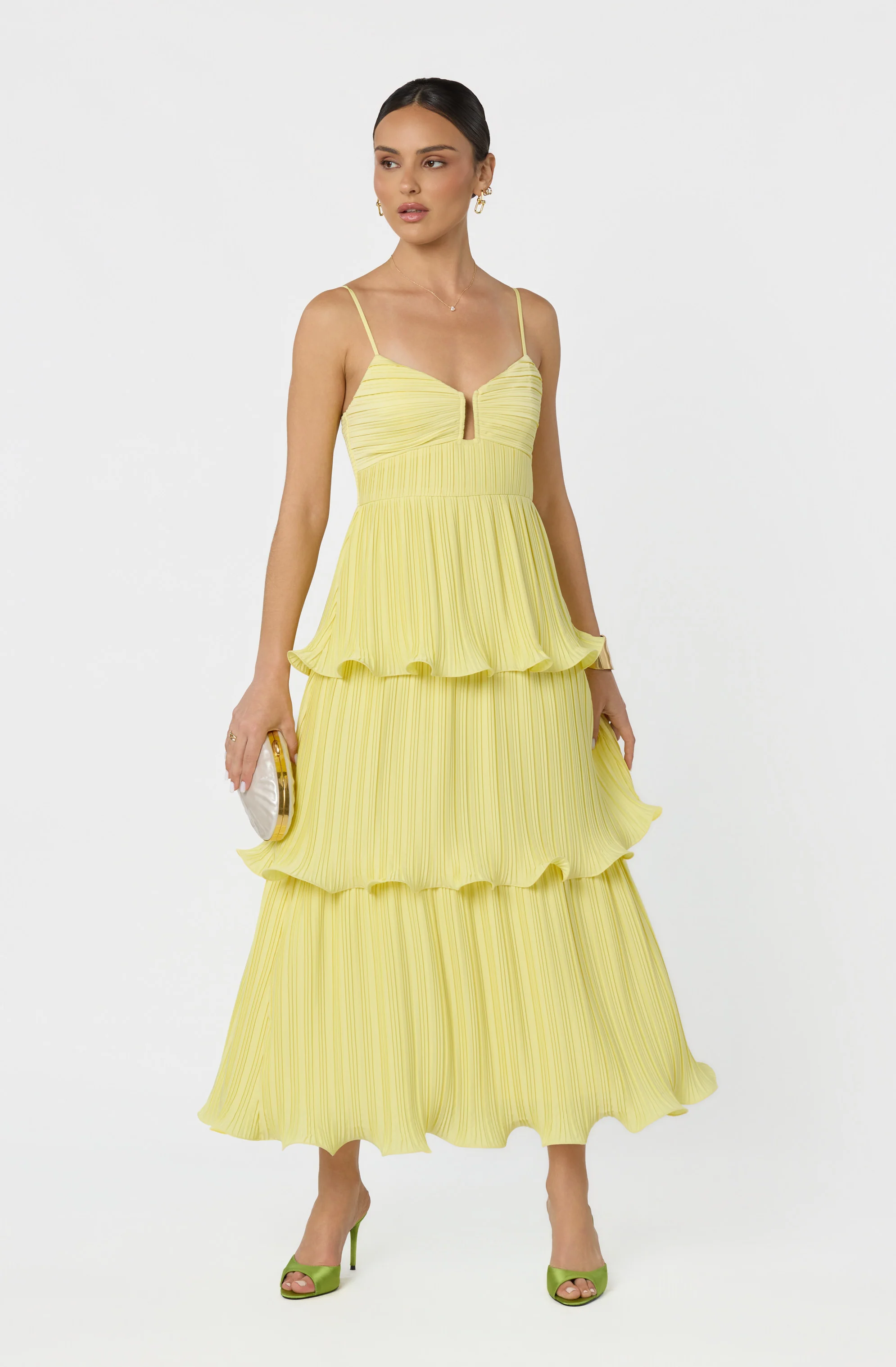 Lupin Pleated Tiered Maxi Dress - Image 5