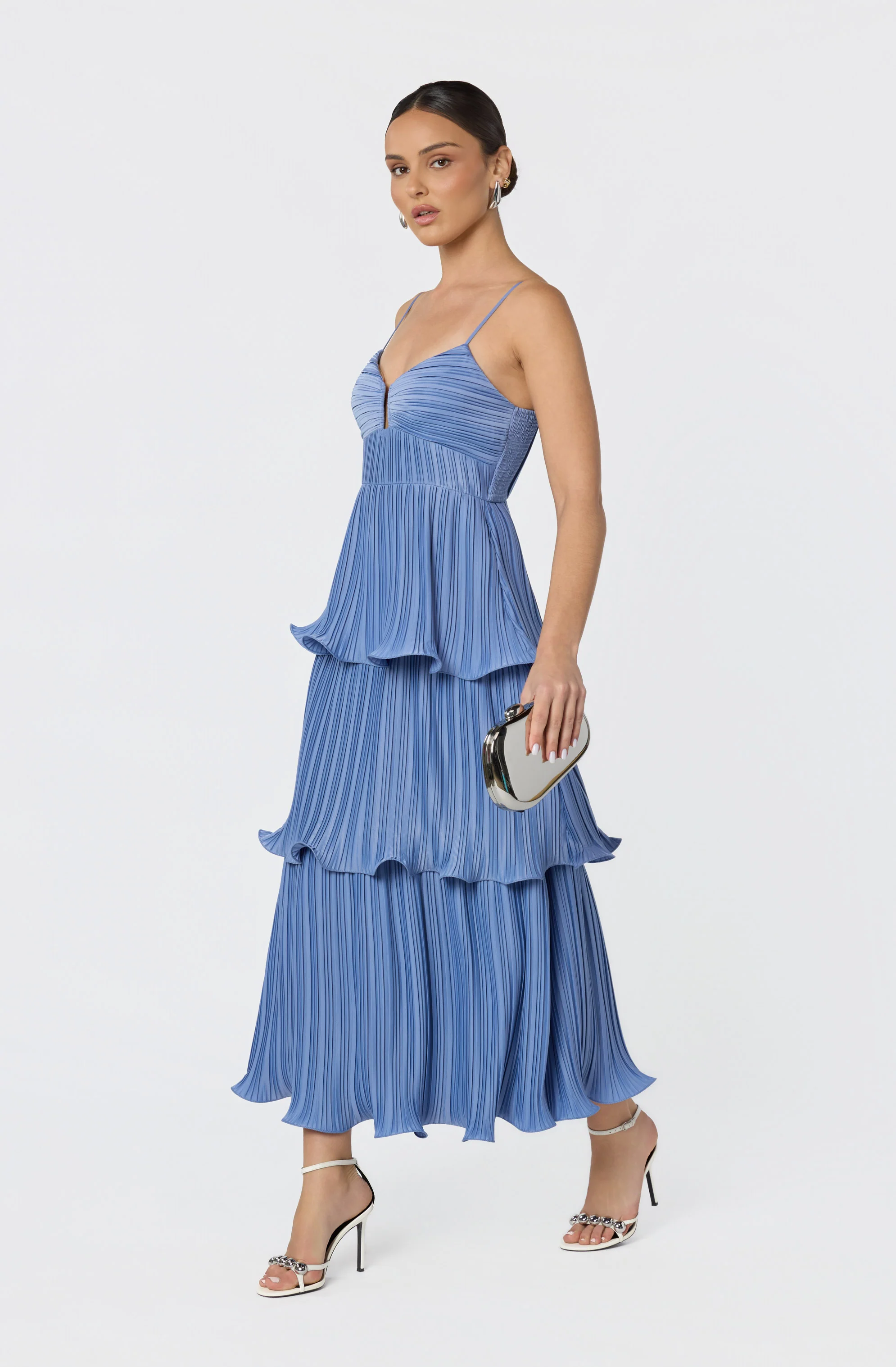 Lupin Pleated Tiered Maxi Dress - Image 8