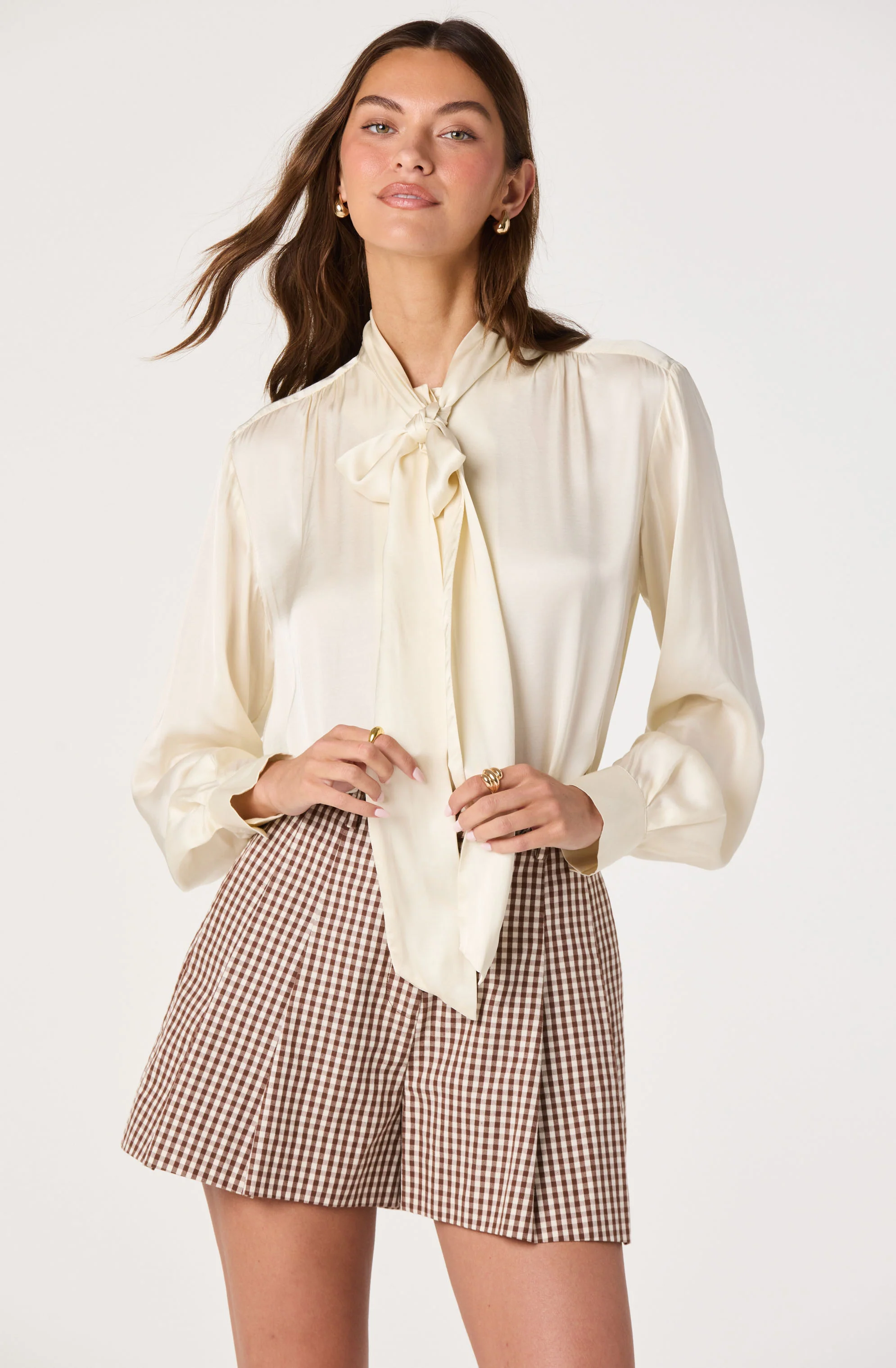 Marbry High Neck Tie Detail Top - Image 3